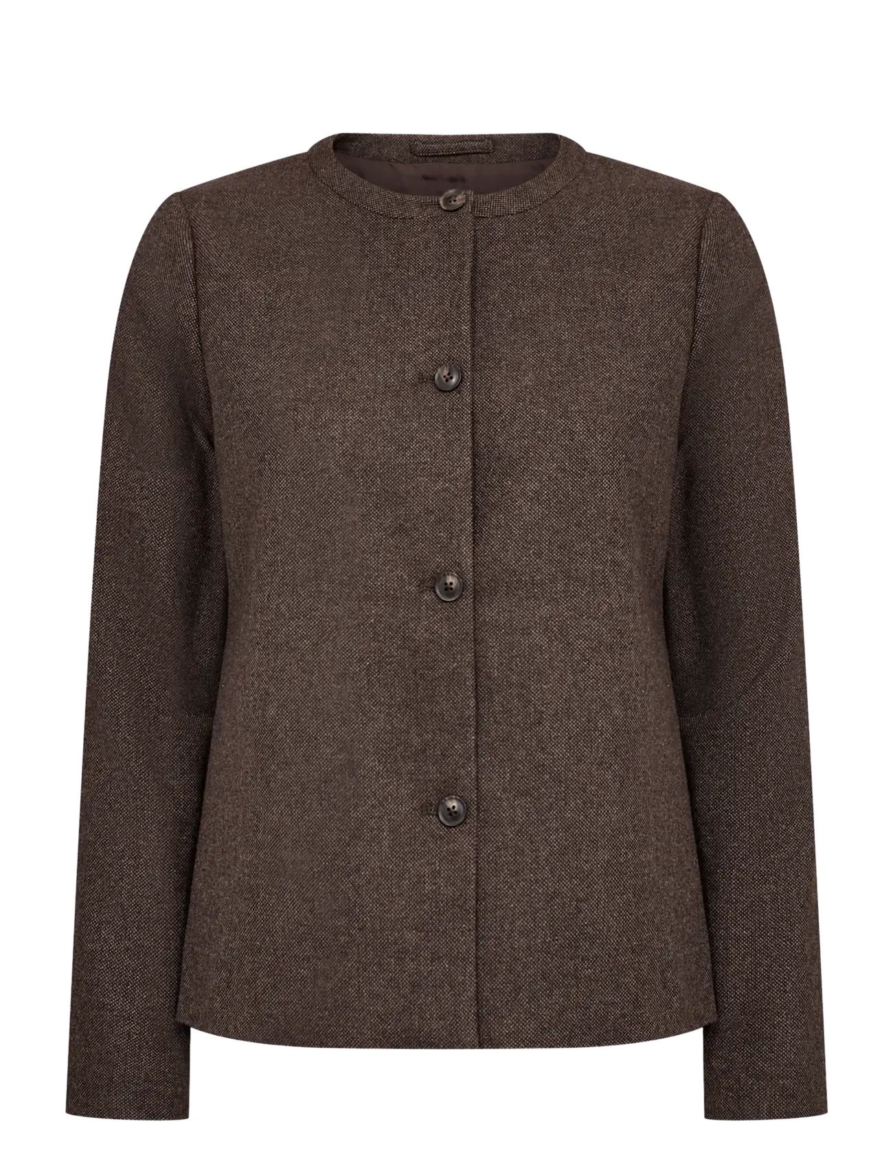 Bruun & Stengade BS Helma Slim Fit Blazer - Tøj - DARK BROWN / brown