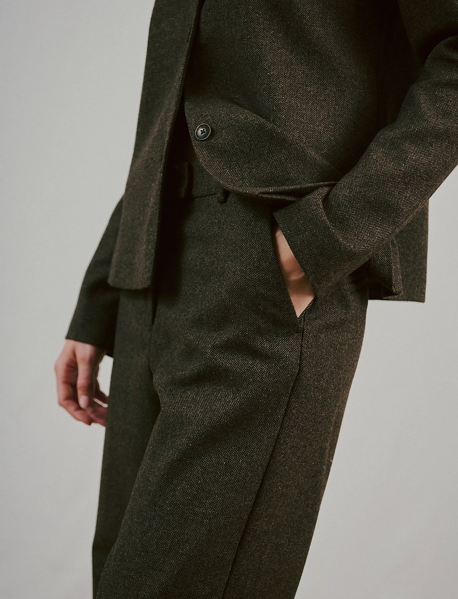 Bruun & Stengade - BS Heike Regular Fit Suit Pants - dark brown - 3