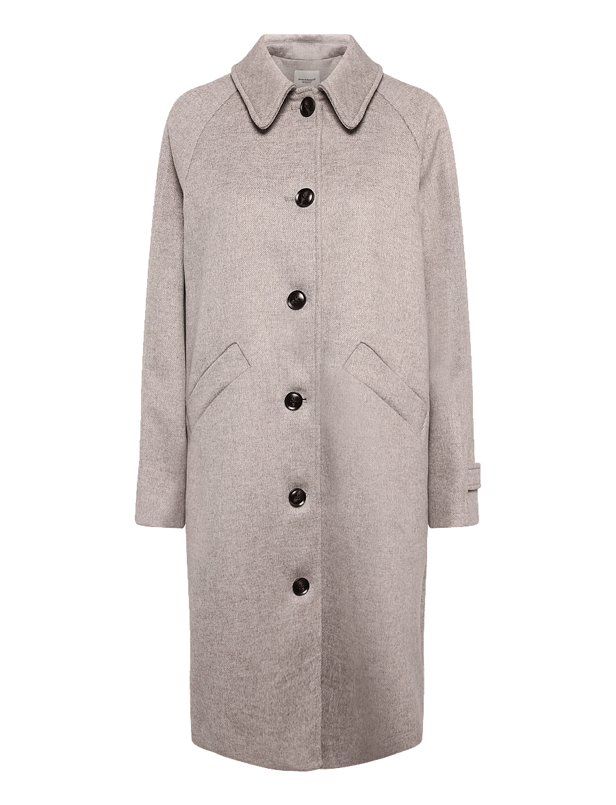 Bruun & Stengade - BS Ylva Regular Fit Coat - vinterjackor - sand - 0