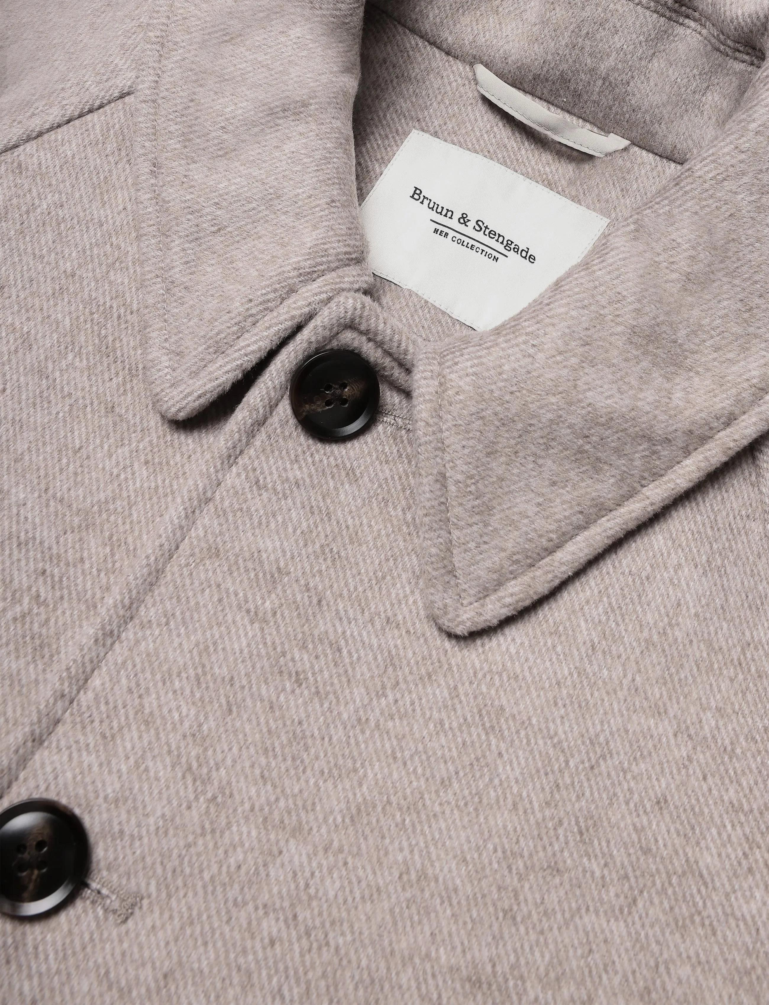 Bruun & Stengade - BS Ylva Regular Fit Coat - wollmäntel - sand - 2