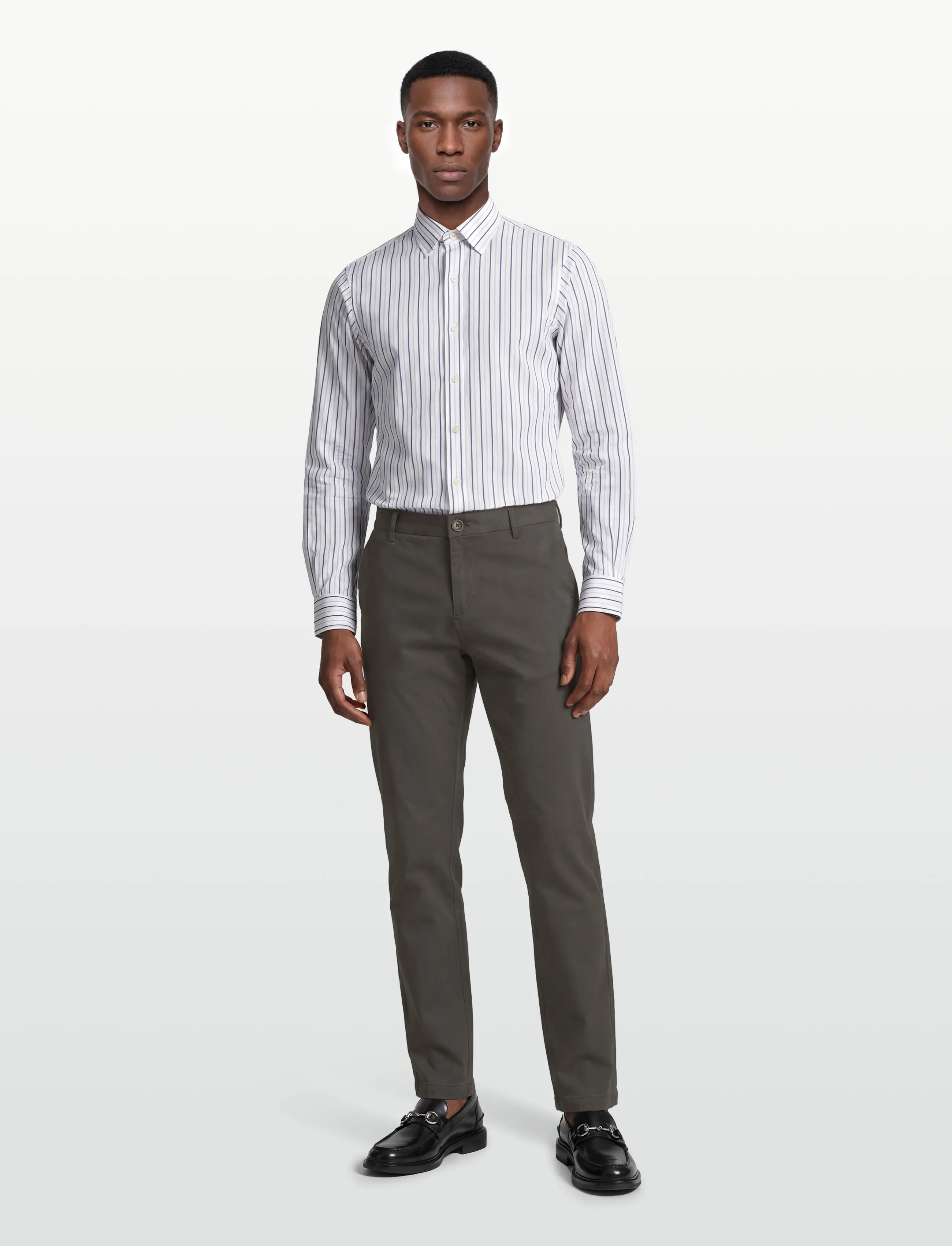 Bruun & Stengade Bs Rino Regular Fit Chinos, 36-32, Trousers, Khakigrün - Männerswear