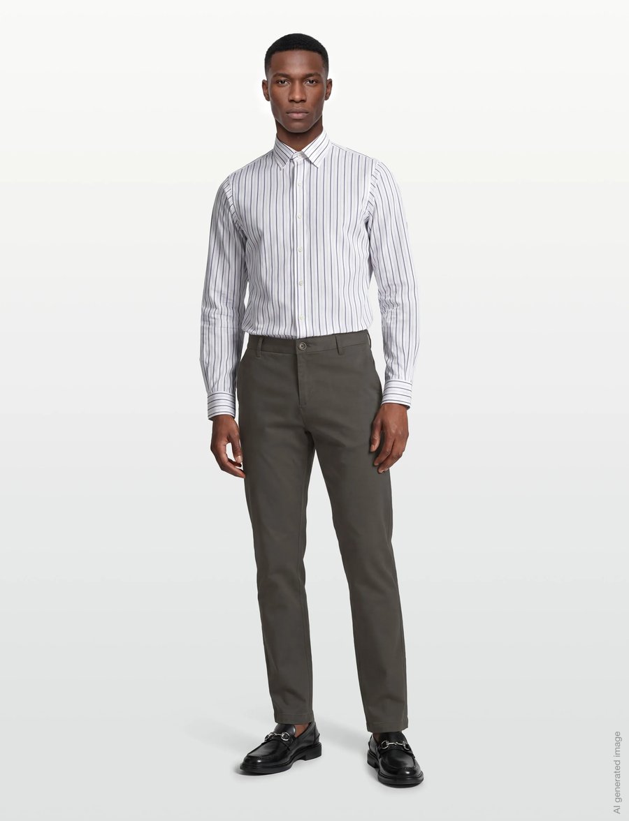 Bruun & Stengade - BS Rino Regular Fit Chinos - chinos - army - 0