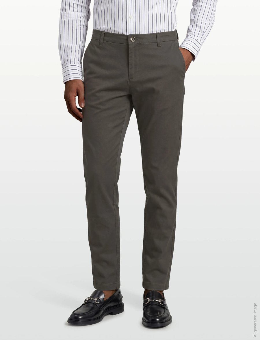 Bruun & Stengade - BS Rino Regular Fit Chinos - chinos - army - 3