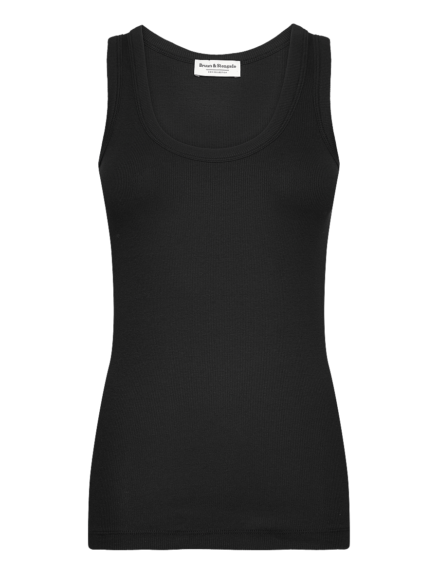 Bruun & Stengade - BS Charlotte Regular Fit Top - tanktops - black - 1