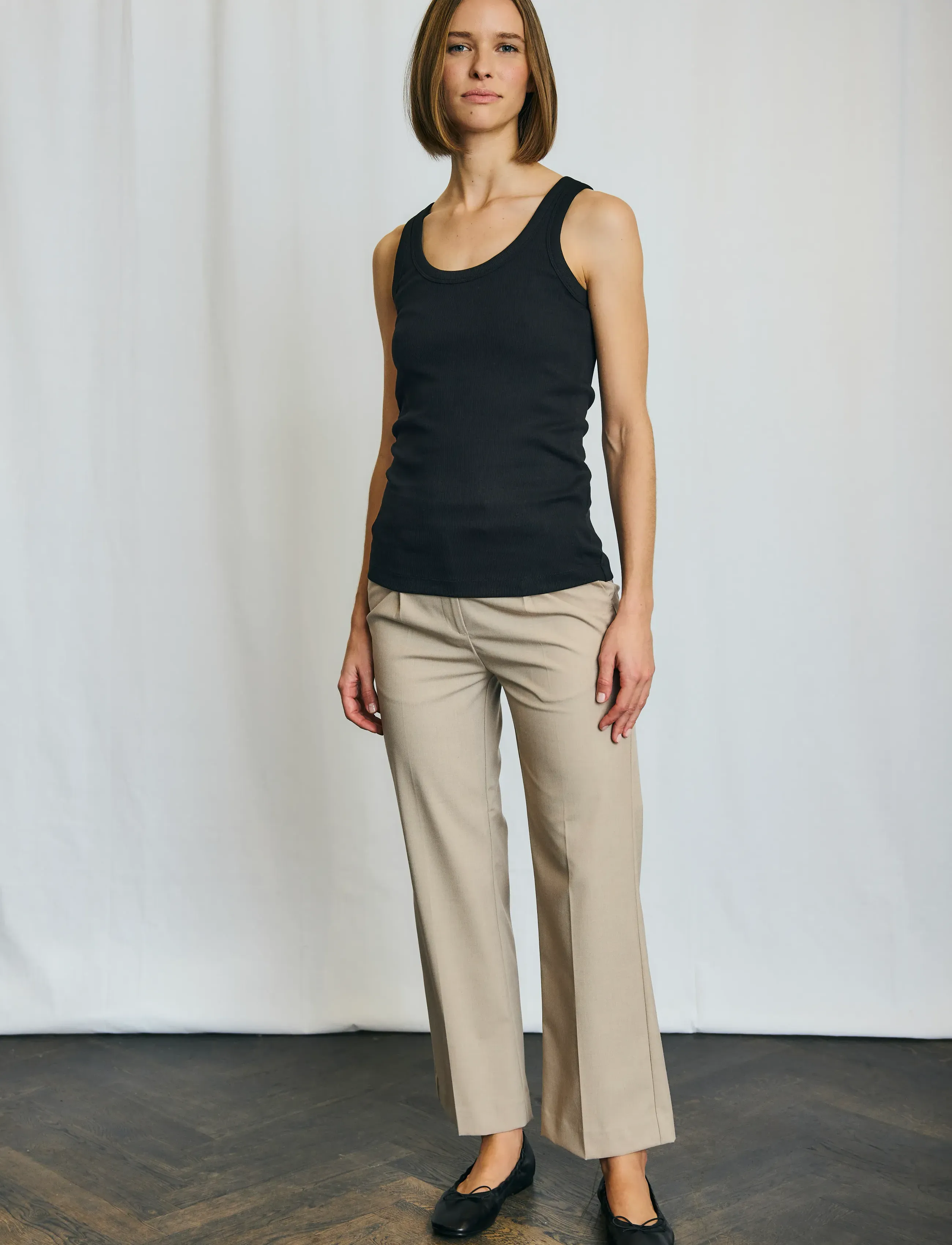 Bruun & Stengade - BS Charlotte Regular Fit Top - topid ja varrukateta alussärgid - black - 3