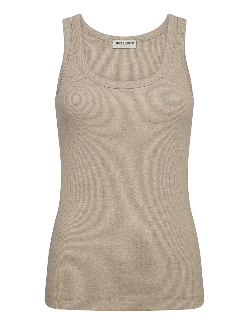 Bruun & Stengade - BS Charlotte Regular Fit Top - hihattomat topit - sand - 2