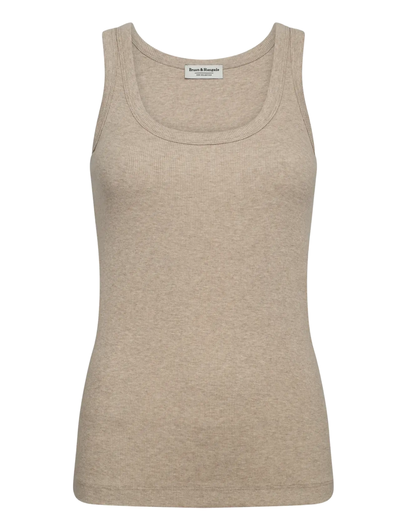 Bruun & Stengade - BS Charlotte Regular Fit Top - topid ja varrukateta alussärgid - sand - 2