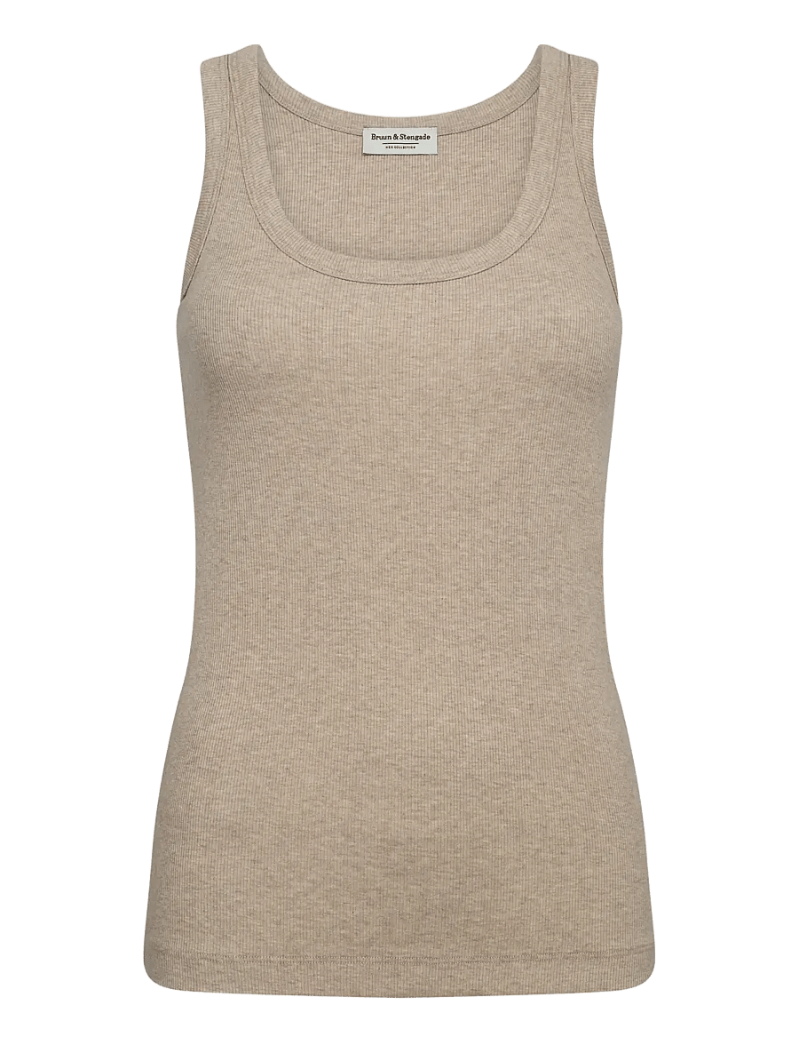 Bruun & Stengade - BS Charlotte Regular Fit Top - varrukateta topid - sand - 2