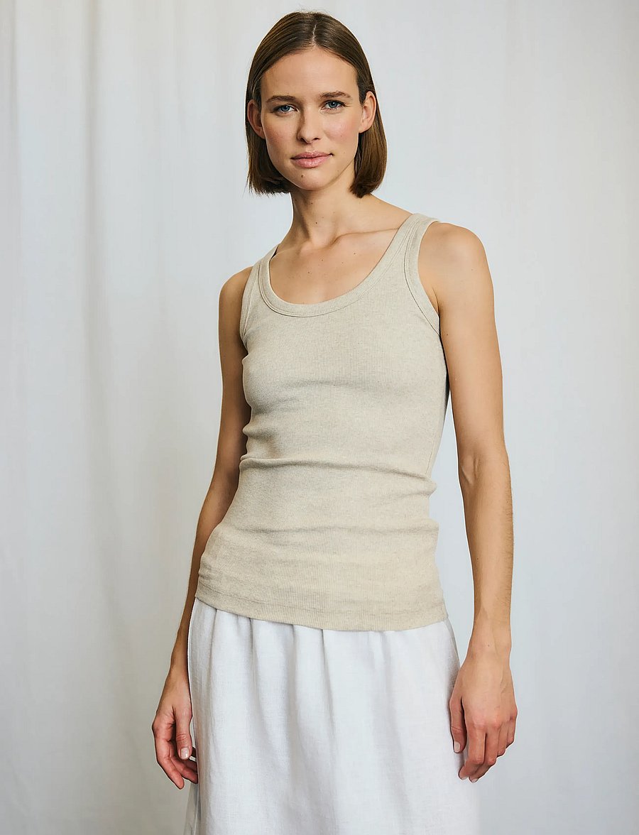 Bruun & Stengade - BS Charlotte Regular Fit Top - varrukateta topid - sand - 4