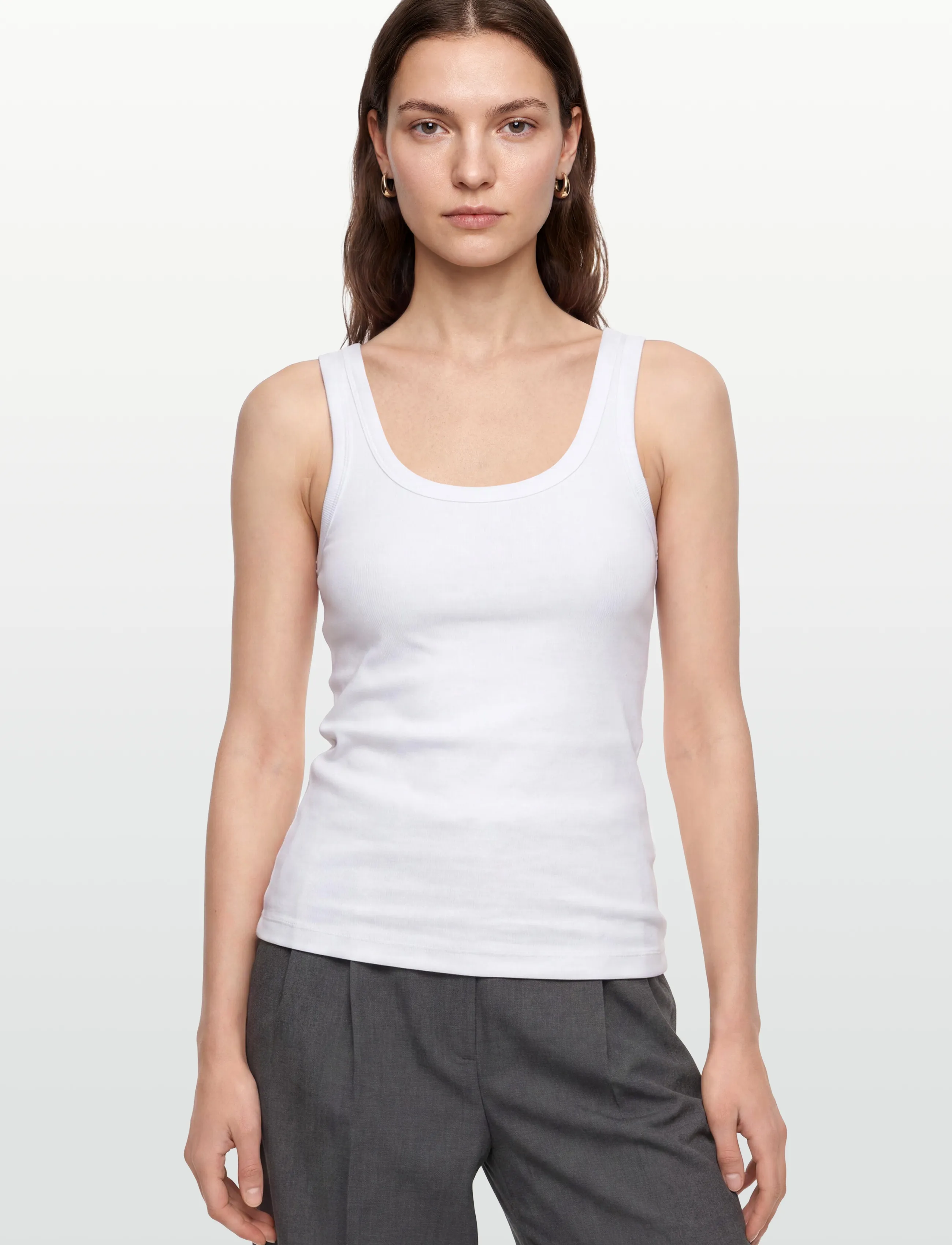 Bruun & Stengade - BS Charlotte Regular Fit Top - tanktops - white - 3