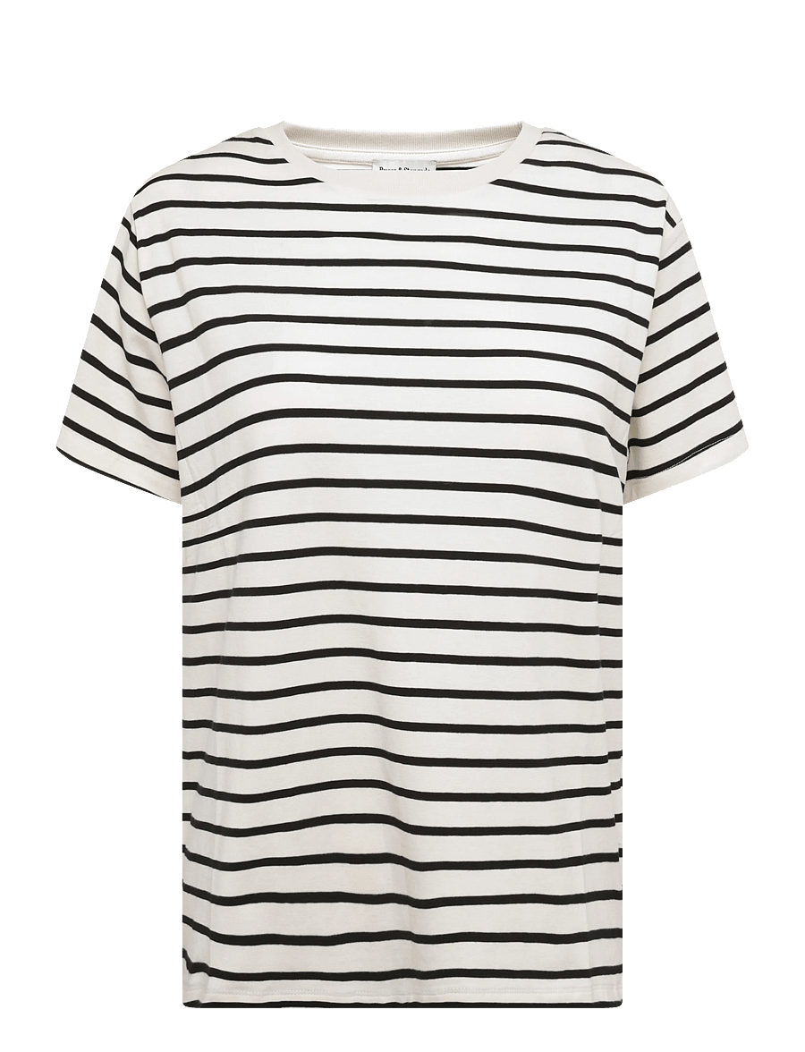 Bruun & Stengade - BS Luna T-Shirt - t-särgid - off white/black - 0