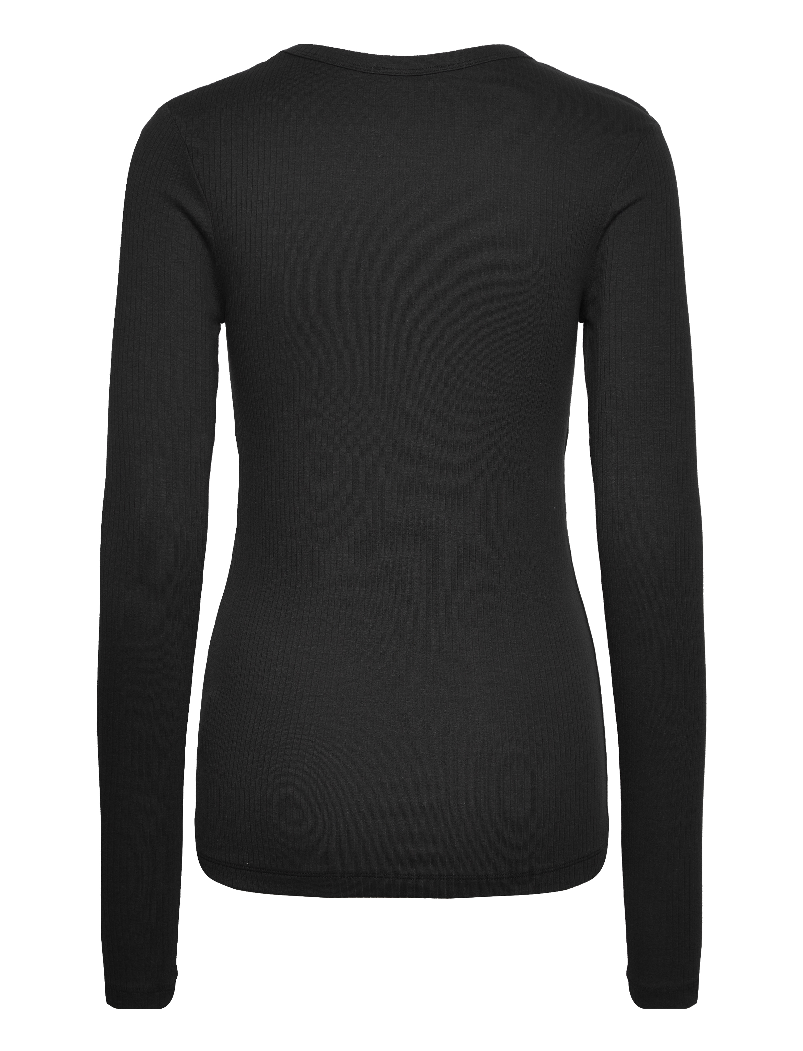 Bruun & Stengade - BS Margrethe Regular Fit Top - topy z długimi rękawami - black - 1