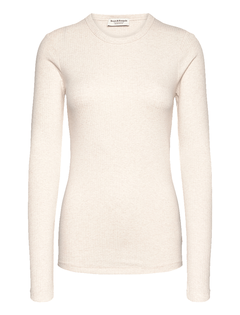 Bruun & Stengade - BS Margrethe Regular Fit Top - långärmade toppar - off white - 1