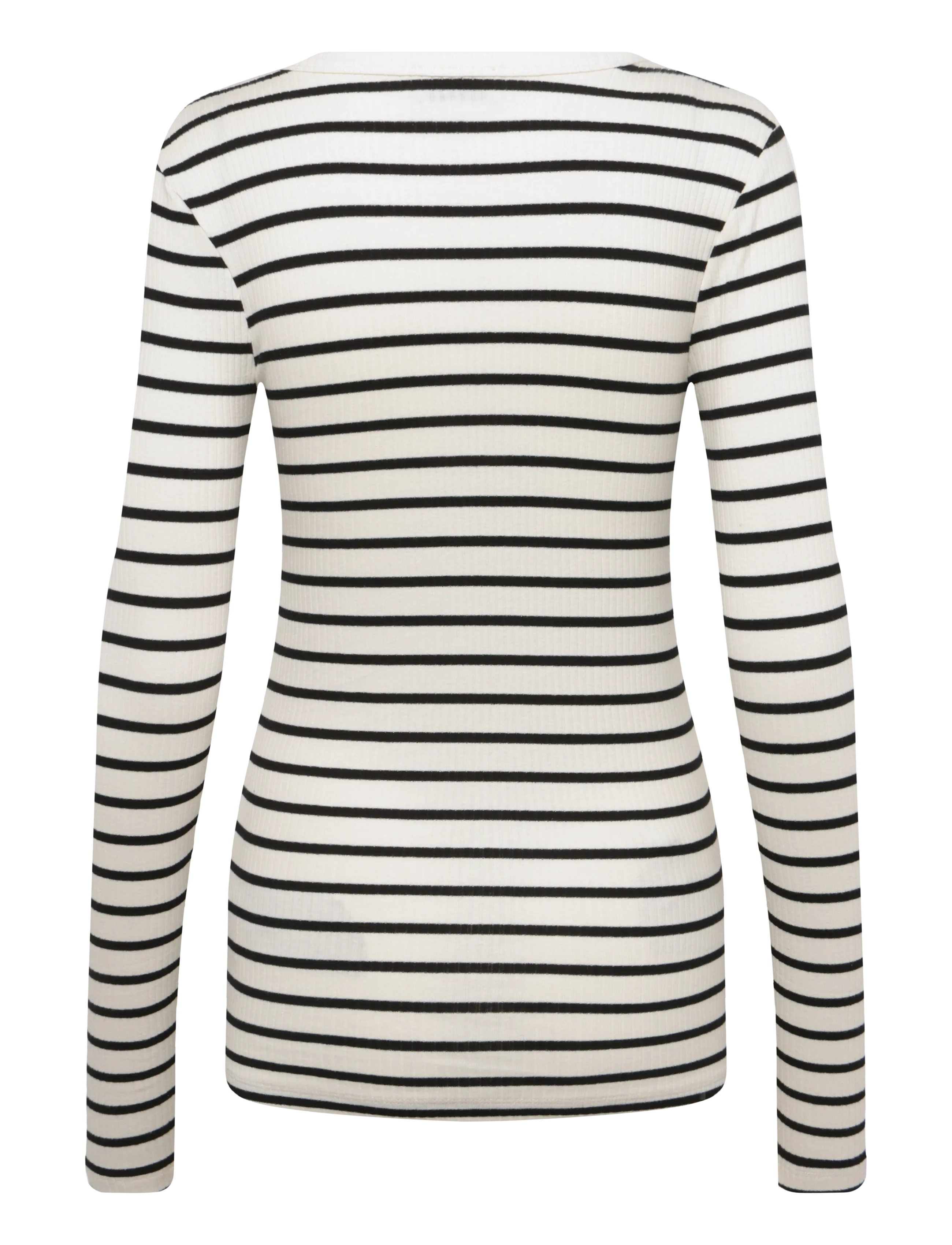 Bruun & Stengade - BS Margrethe Regular Fit Top - långärmade toppar - off white/black - 1