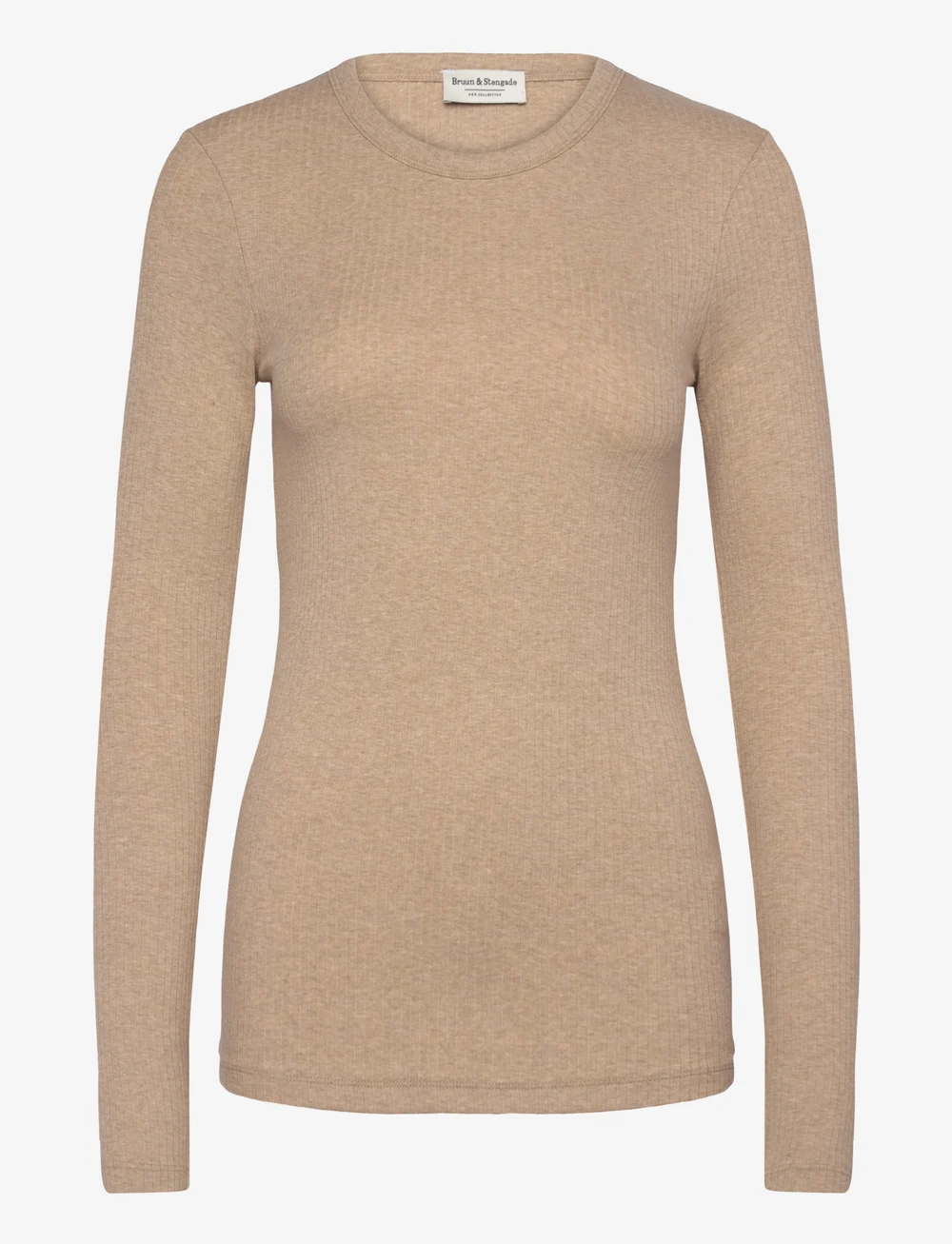 Bruun & Stengade - BS Margrethe Regular Fit Top - långärmade toppar - sand - 1