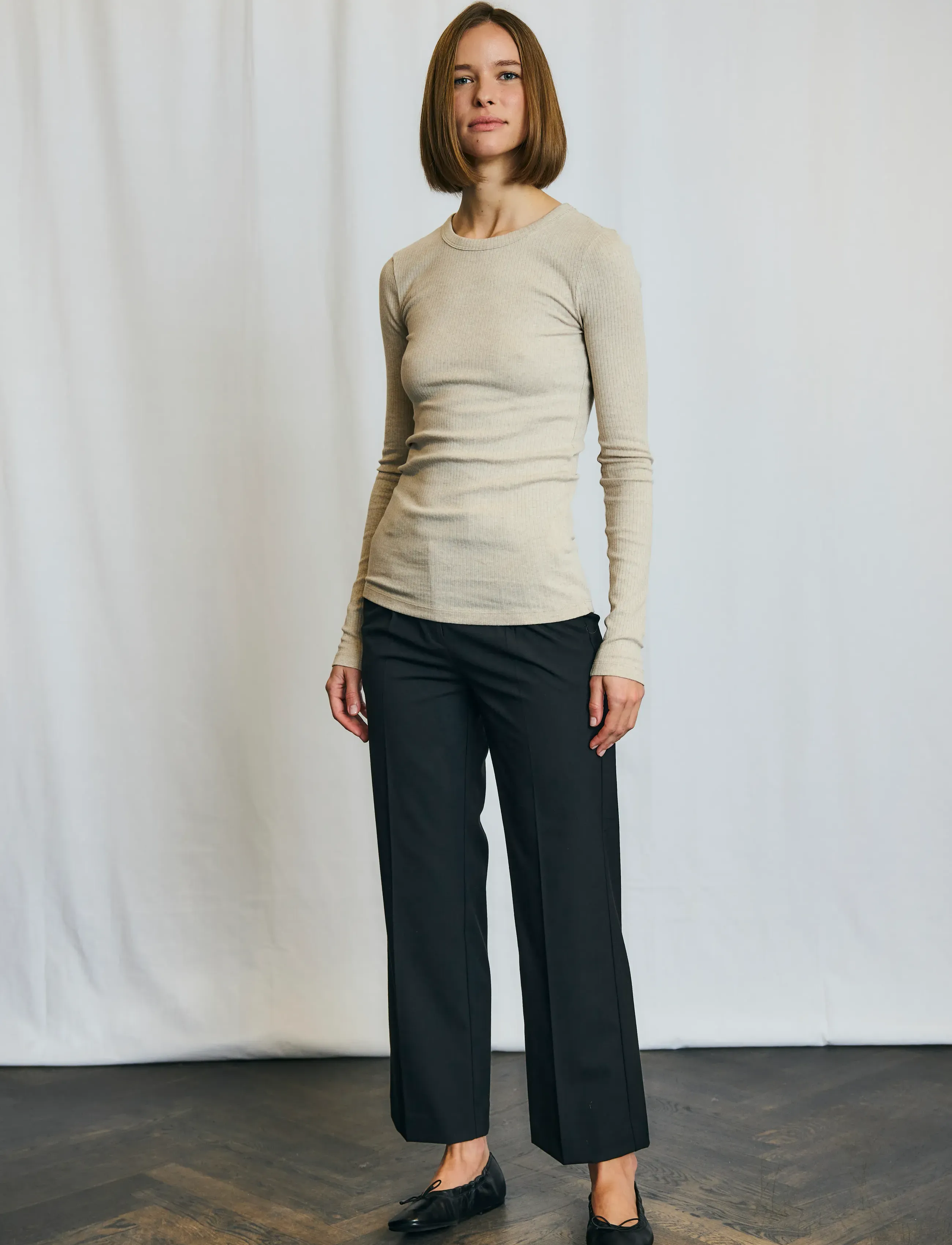 Bruun & Stengade - BS Margrethe Regular Fit Top - langærmede toppe - sand - 3