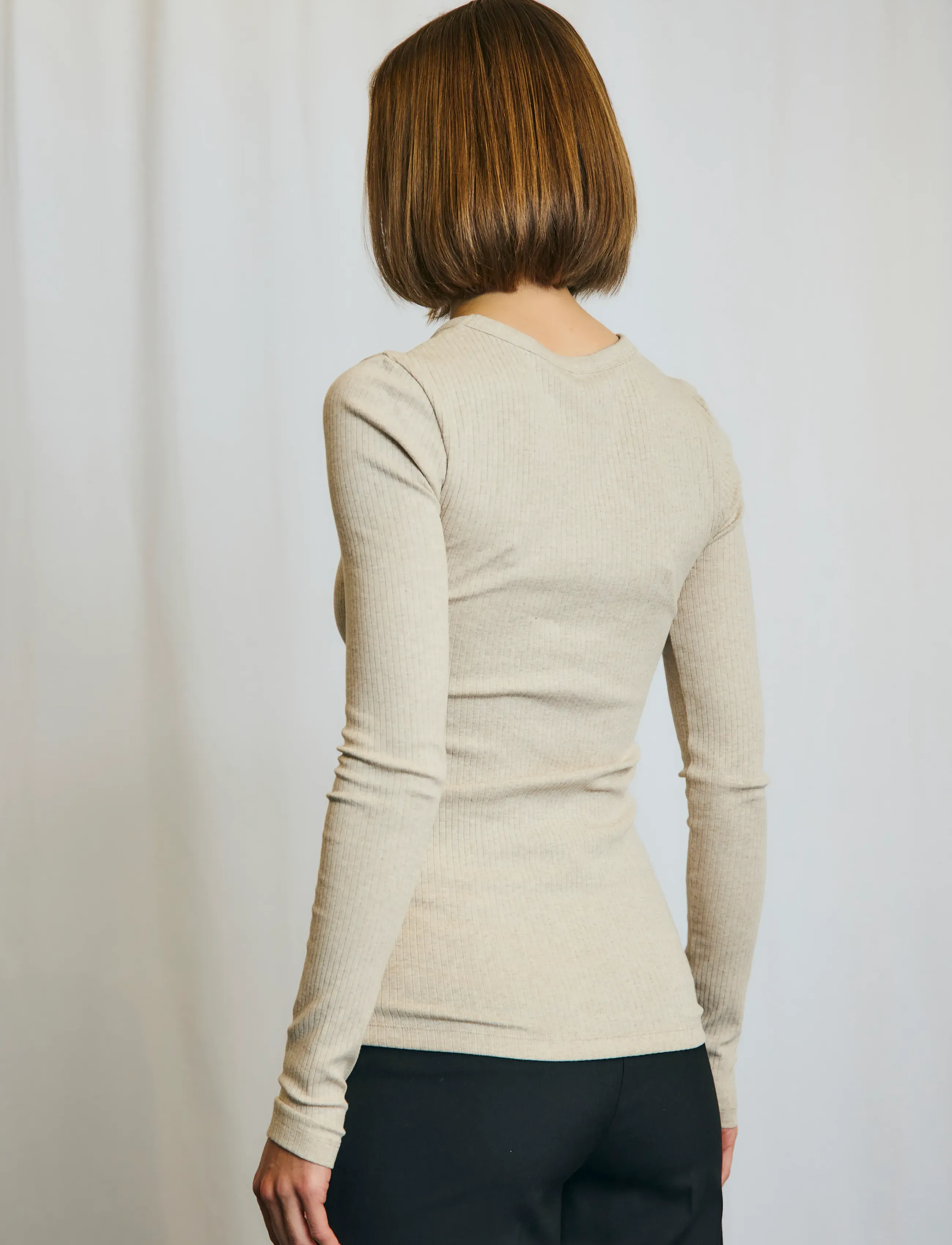 Bruun & Stengade - BS Margrethe Regular Fit Top - langærmede toppe - sand - 5