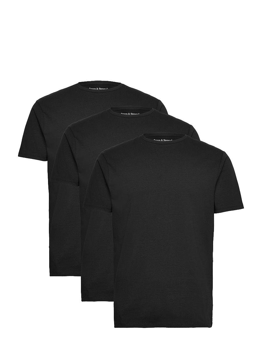 Bruun & Stengade - BS Antiqua Regular Fit T-Shirt - lühikeste varrukatega t-särgid - black - 0