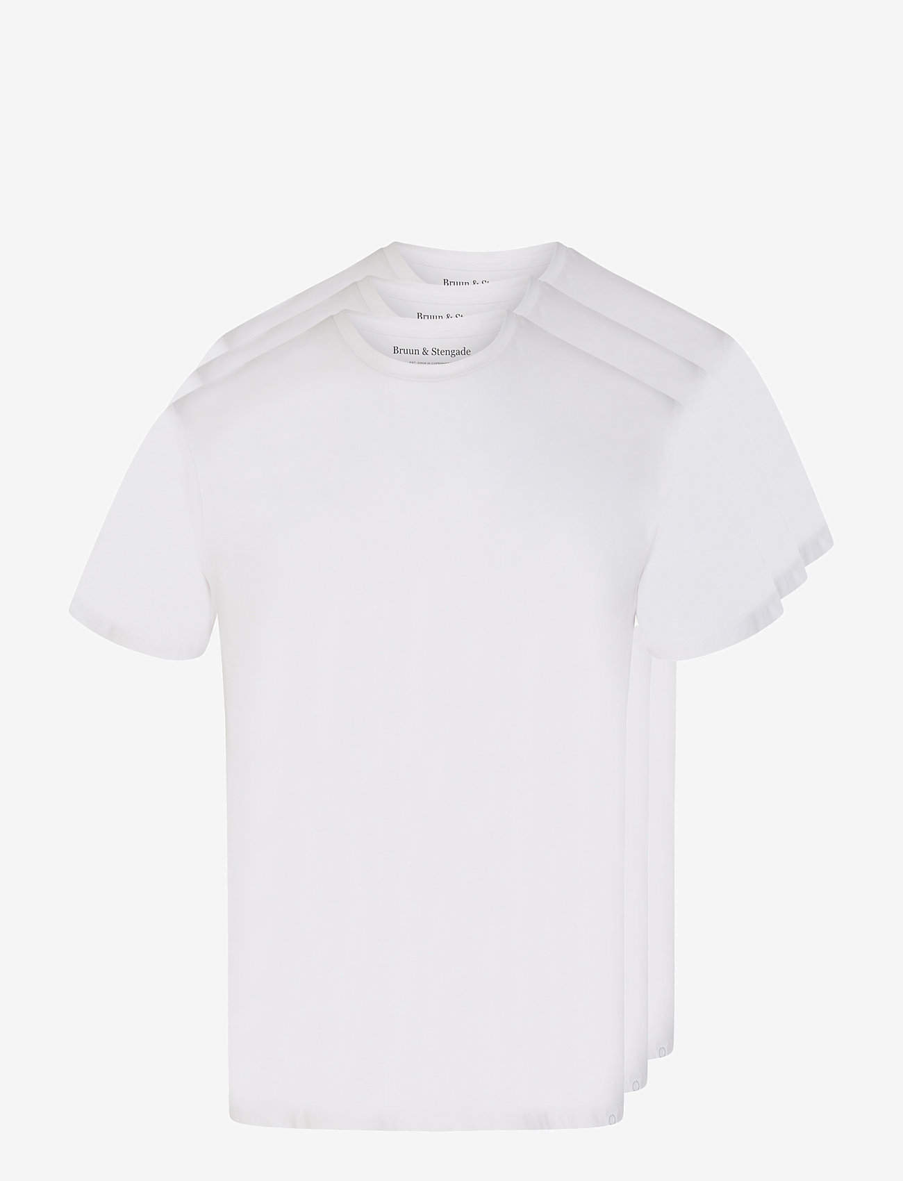 Bruun & Stengade - BS Antiqua Regular Fit T-Shirt - kortærmede t-shirts - white - 1
