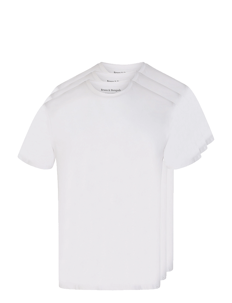Bruun & Stengade - BS Antiqua Regular Fit T-Shirt - t-shirts à manches courtes - white - 1