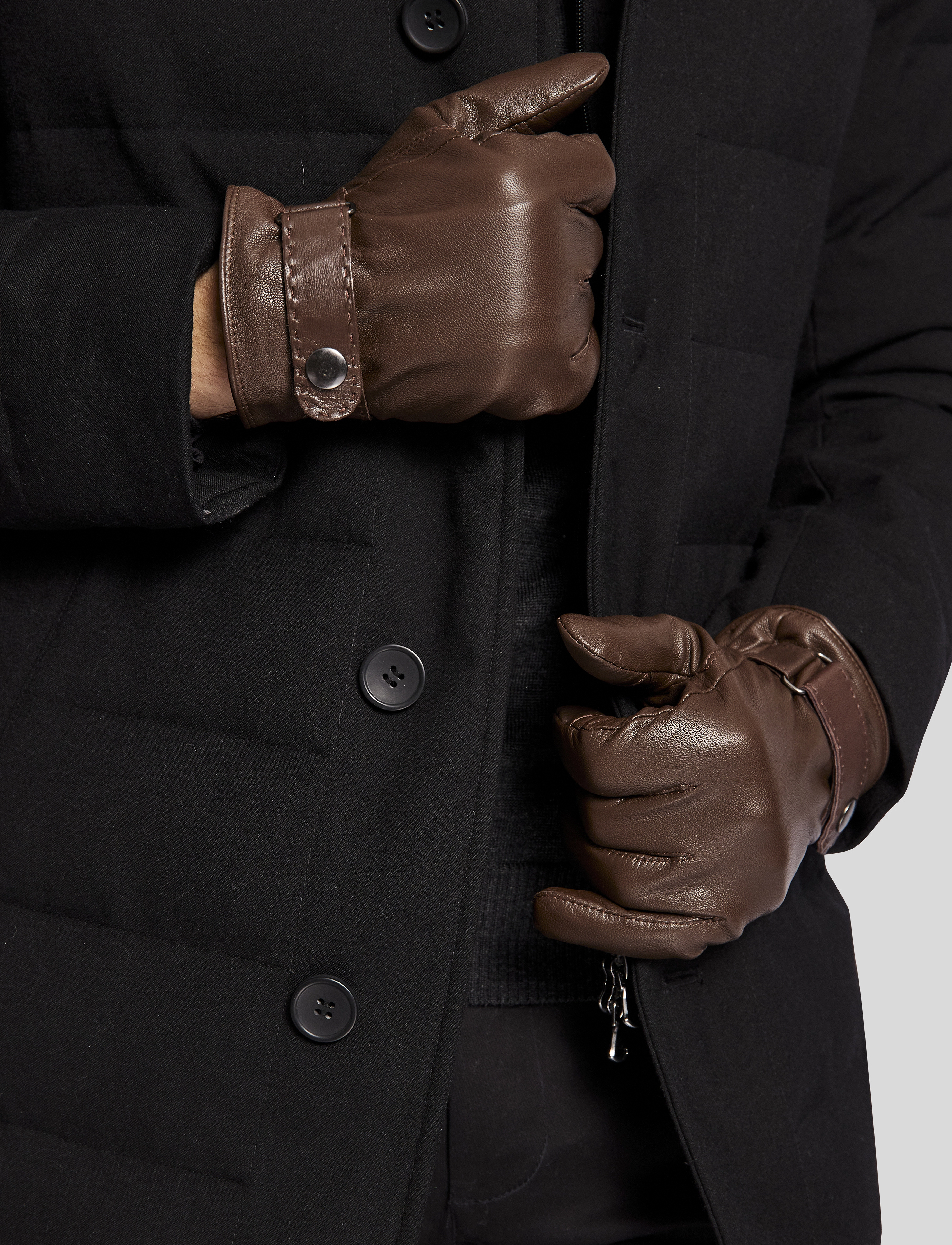 Bruun & Stengade Bs Grover Gloves, Mænd, Læderhandsker, Brun, Str: S