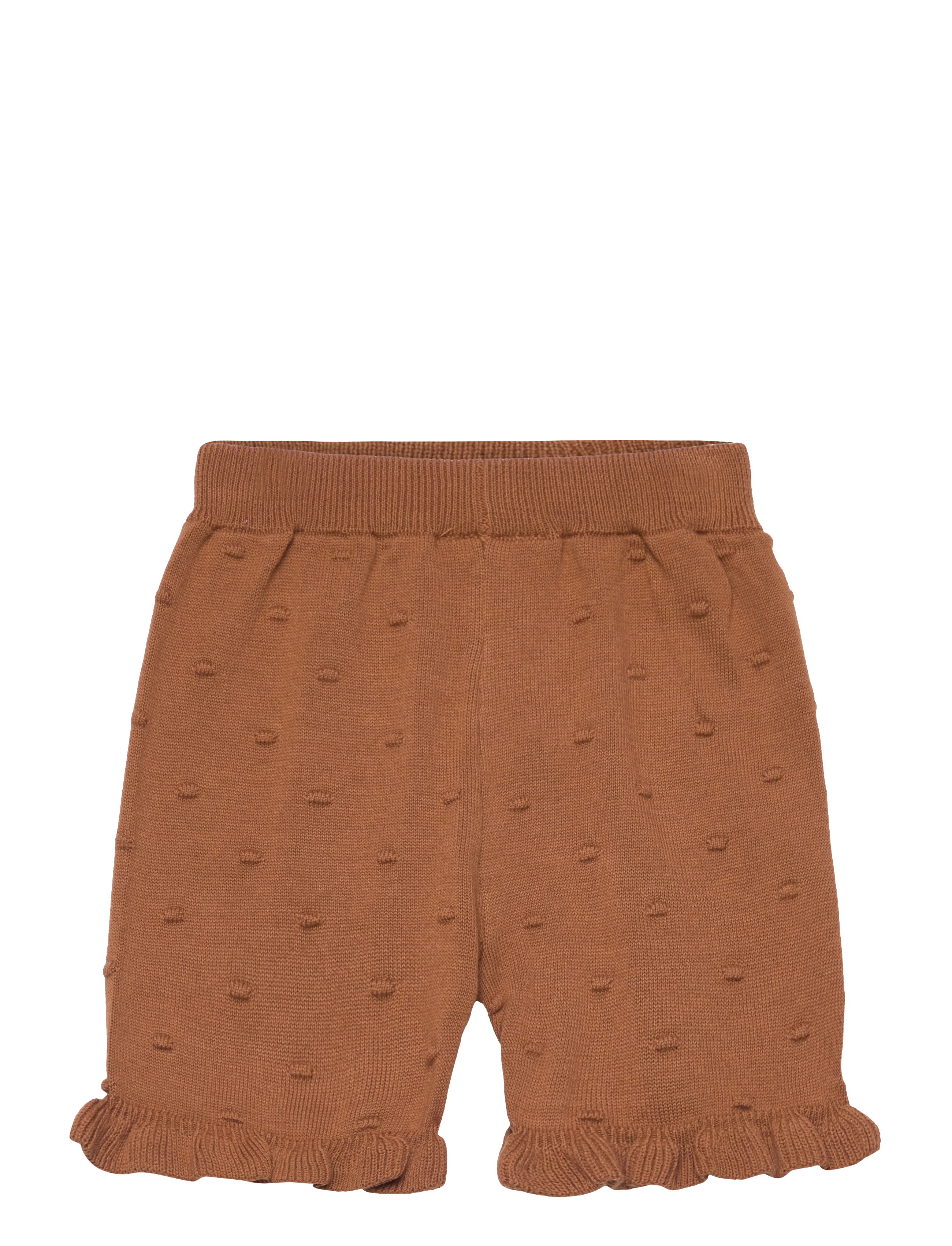 Bruuns Bazaar Elisabeth 605, Strikkede Flæse Shorts, Brun, Str: 68