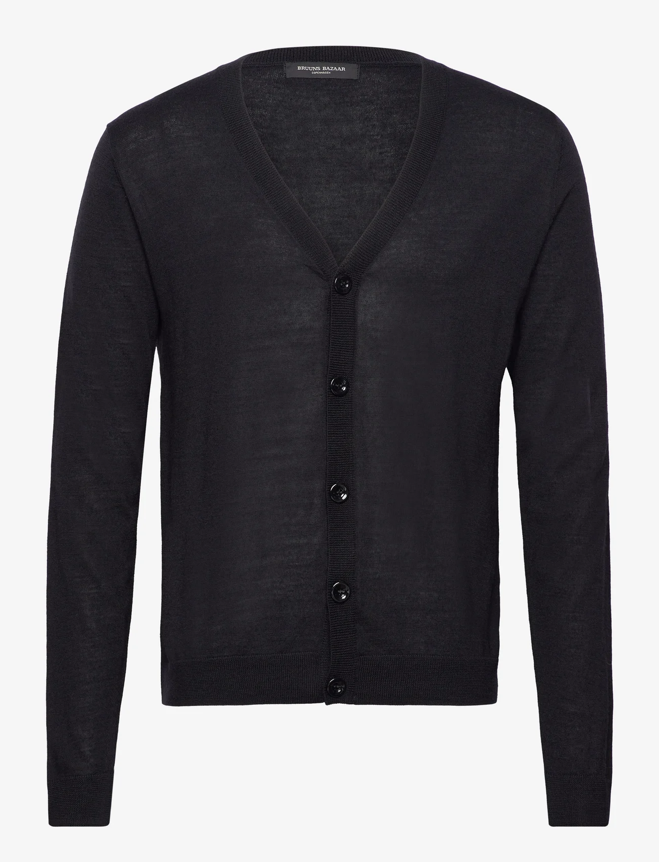 Bruuns Bazaar - CharlesBBCardigan - megzti laisvalaikio drabužiai - black - 0