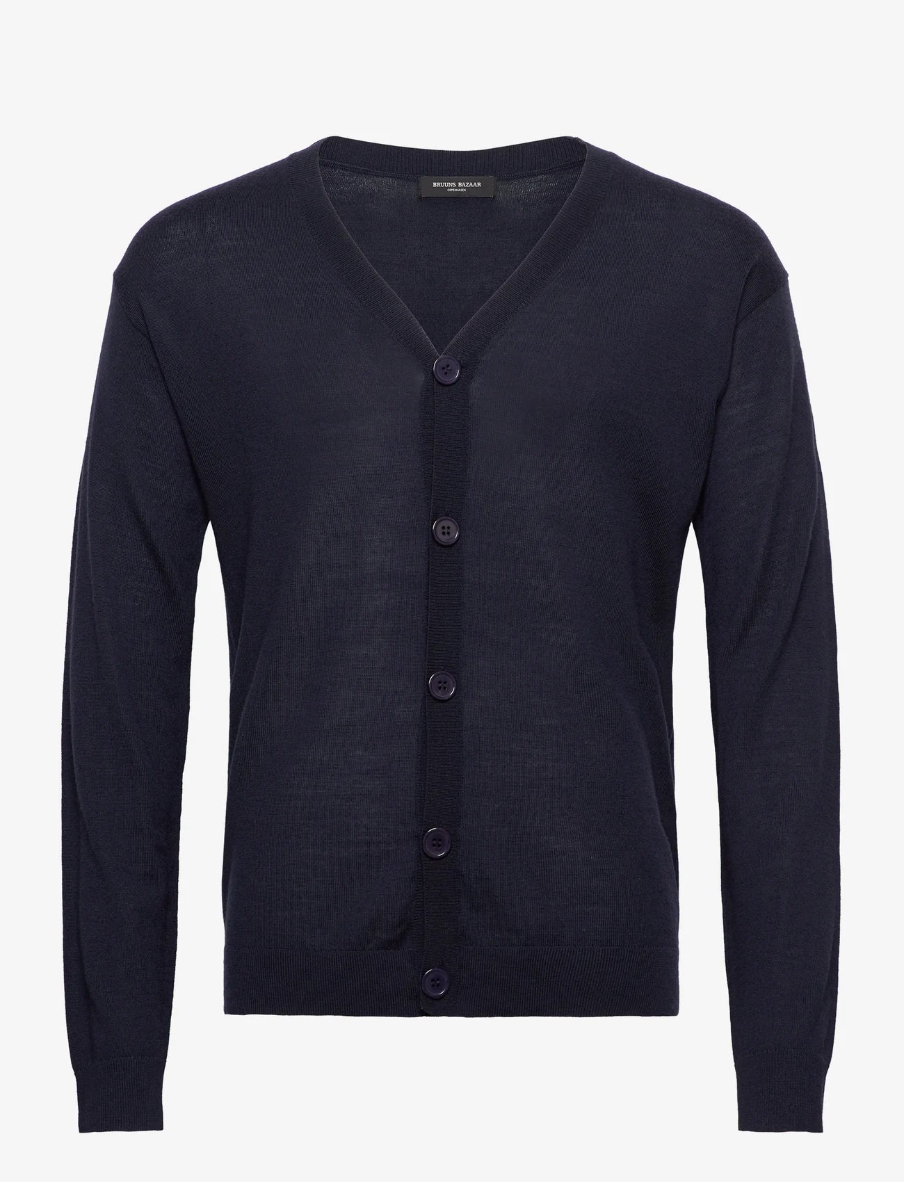 Bruuns Bazaar - CharlesBBCardigan - megzti laisvalaikio drabužiai - navy - 0