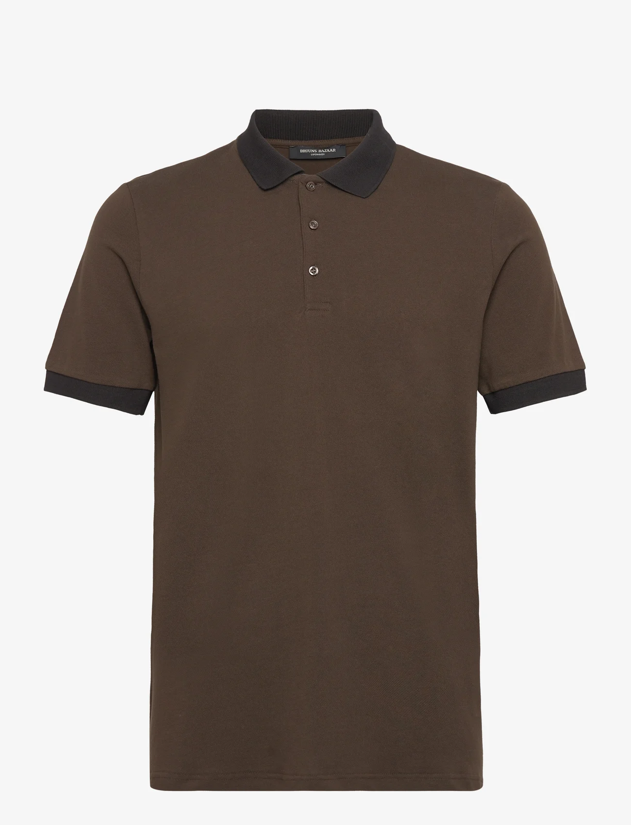 Bruuns Bazaar - Raul Gonzales polo shirt - laveste priser - demitasse/black - 0