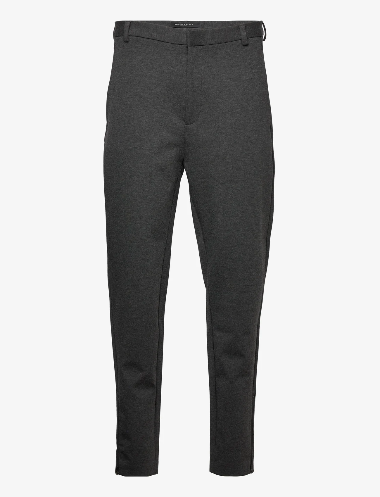 Bruuns Bazaar - Politan zip pants - „chino“ stiliaus kelnės - antracite - 0
