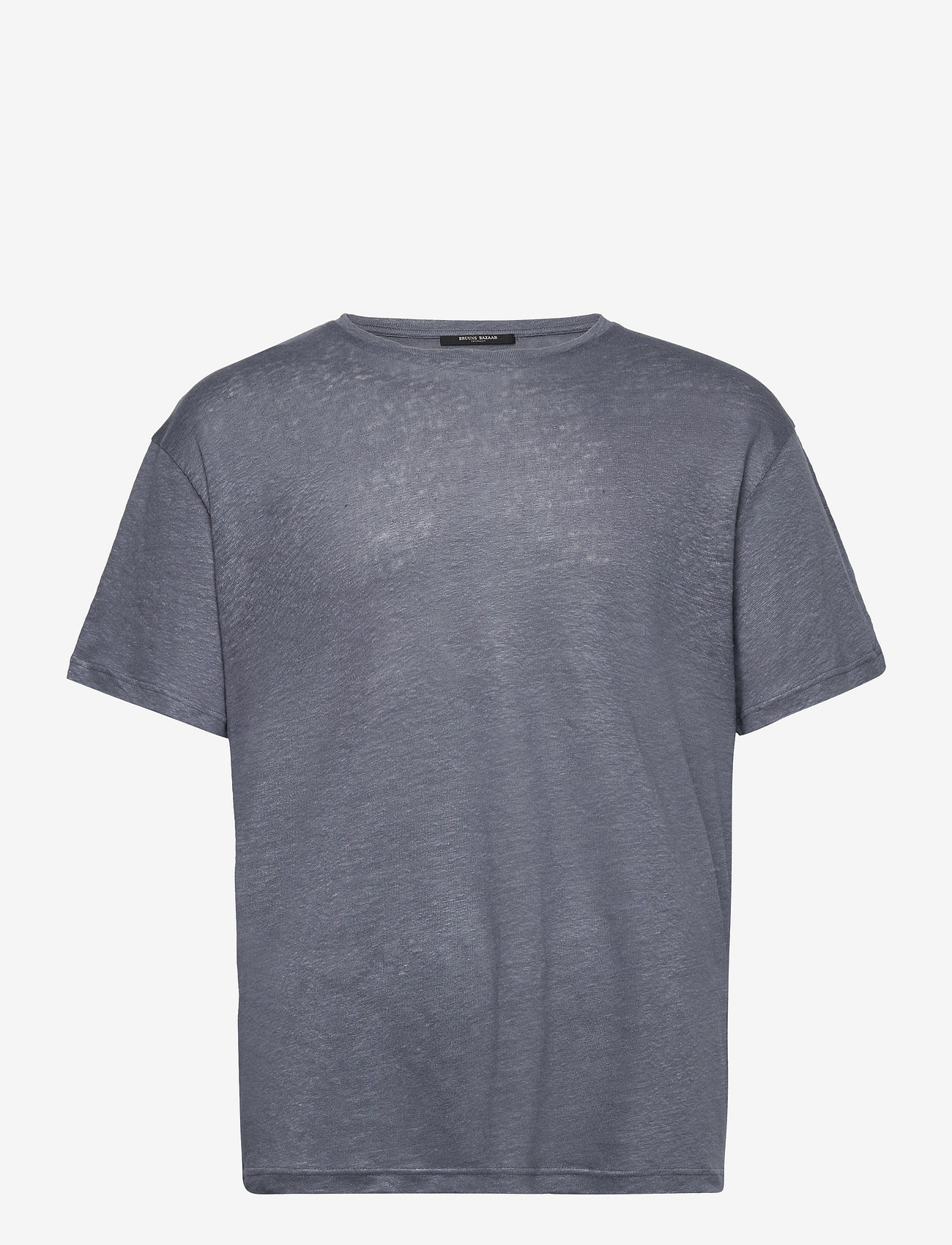 Bruuns Bazaar - Linen O-neck tee - flint - 1