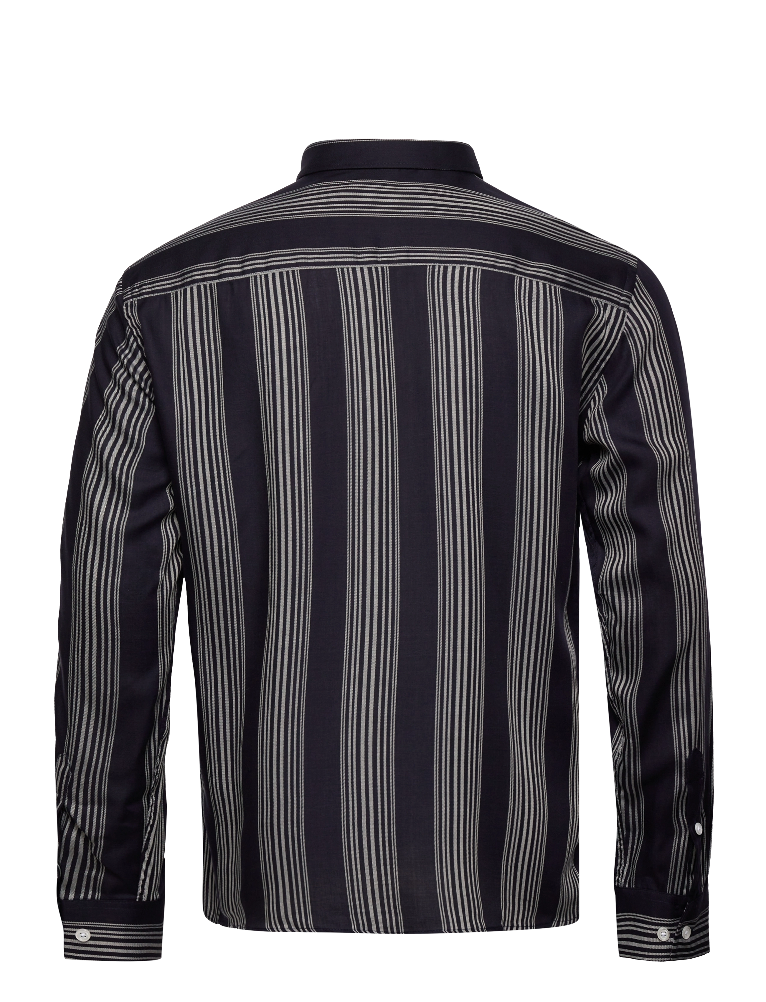 Bruuns Bazaar - Ralf 3 tencel shirt - navy - striped - 4
