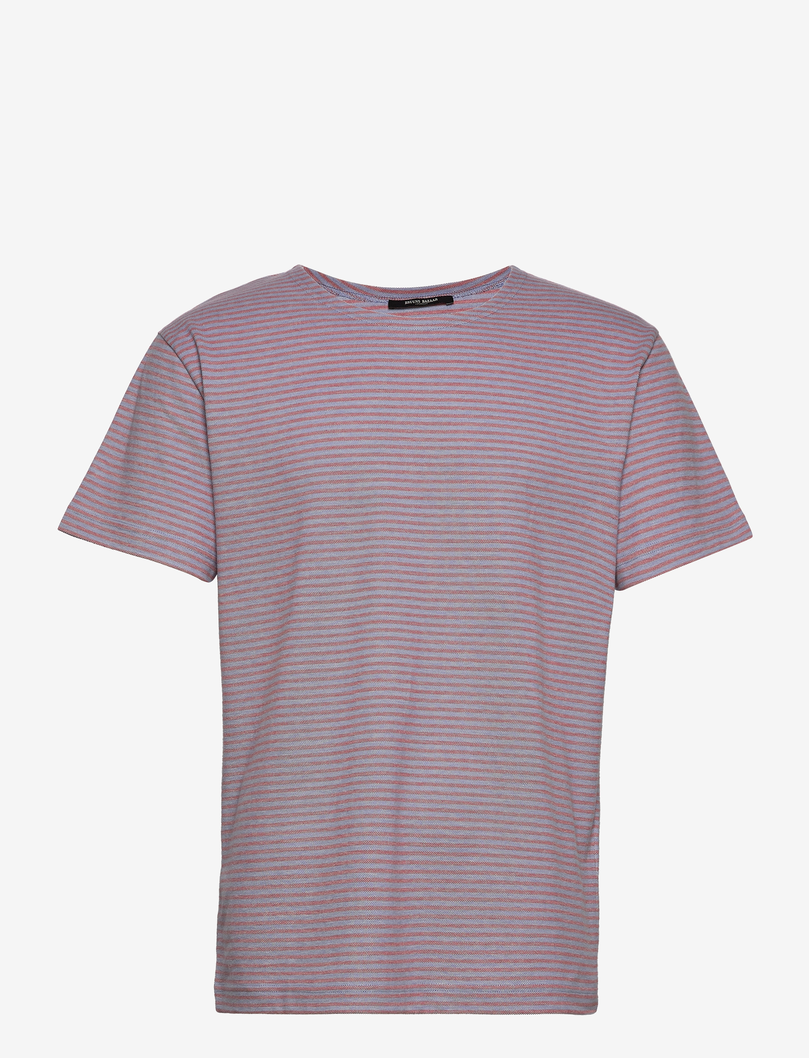 Bruuns Bazaar - Pete stribed t-shirt, pique - serenity - 1