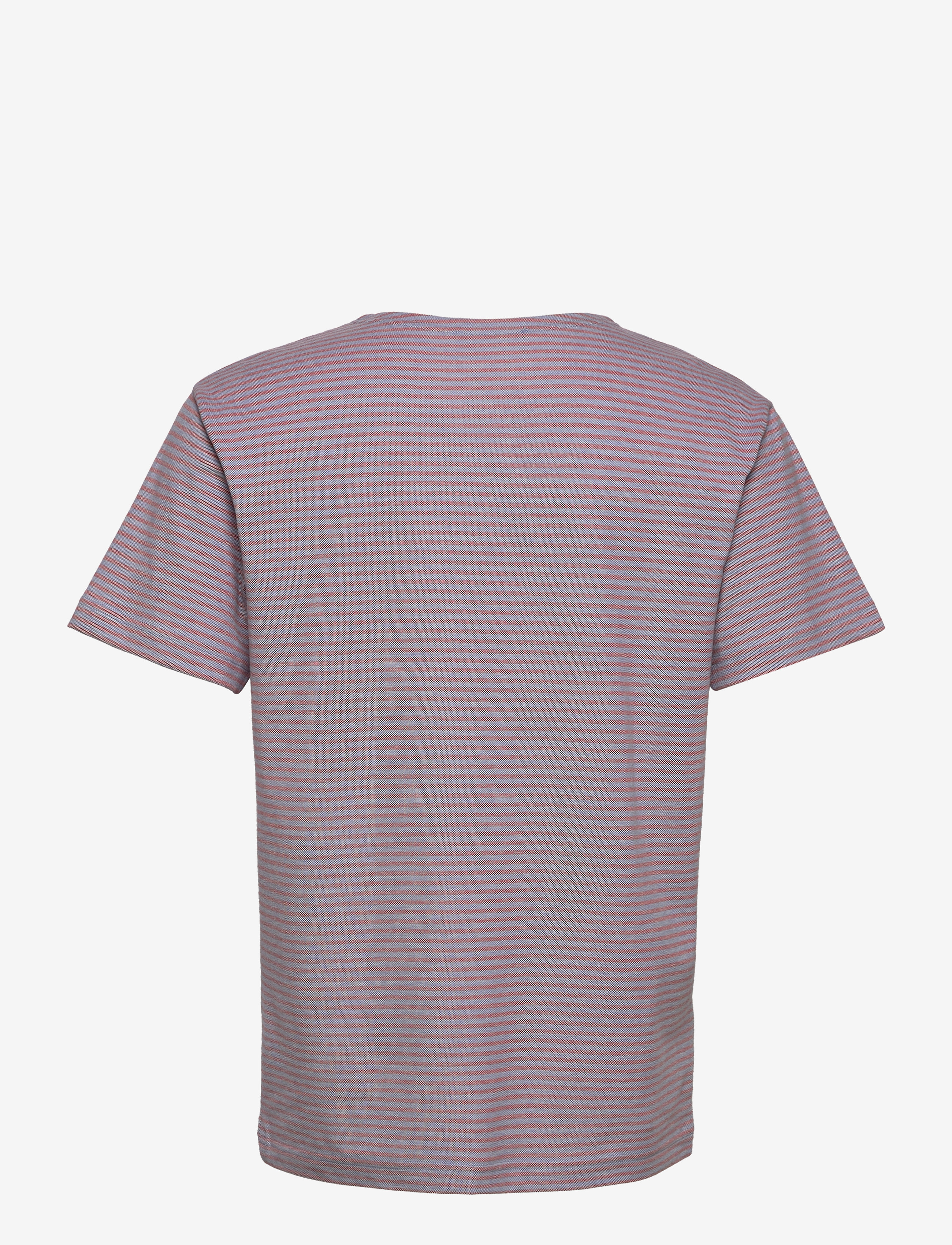 Bruuns Bazaar - Pete stribed t-shirt, pique - serenity - 3
