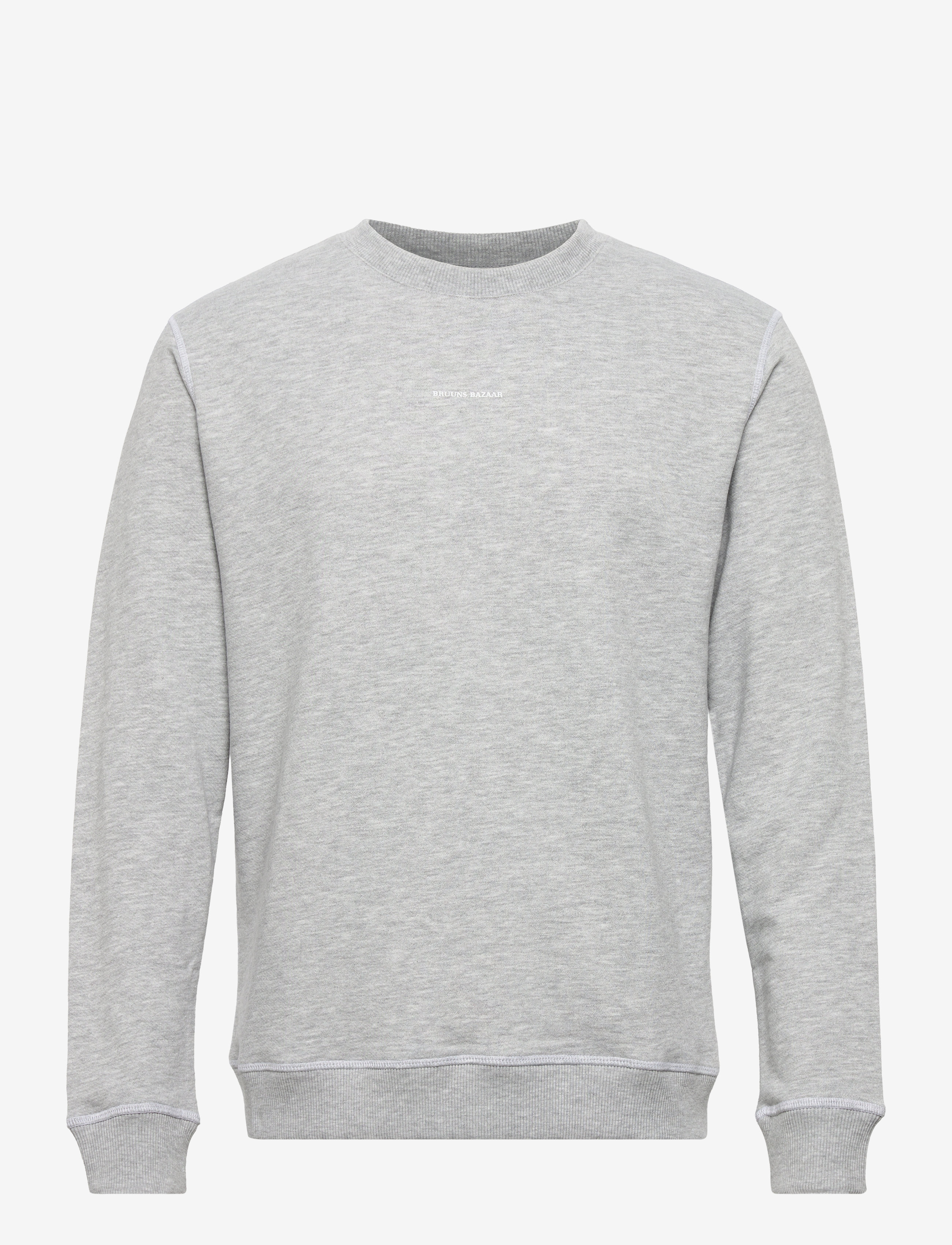 Bruuns Bazaar - Birk Bail crew neck sweat - it grey melange - 1