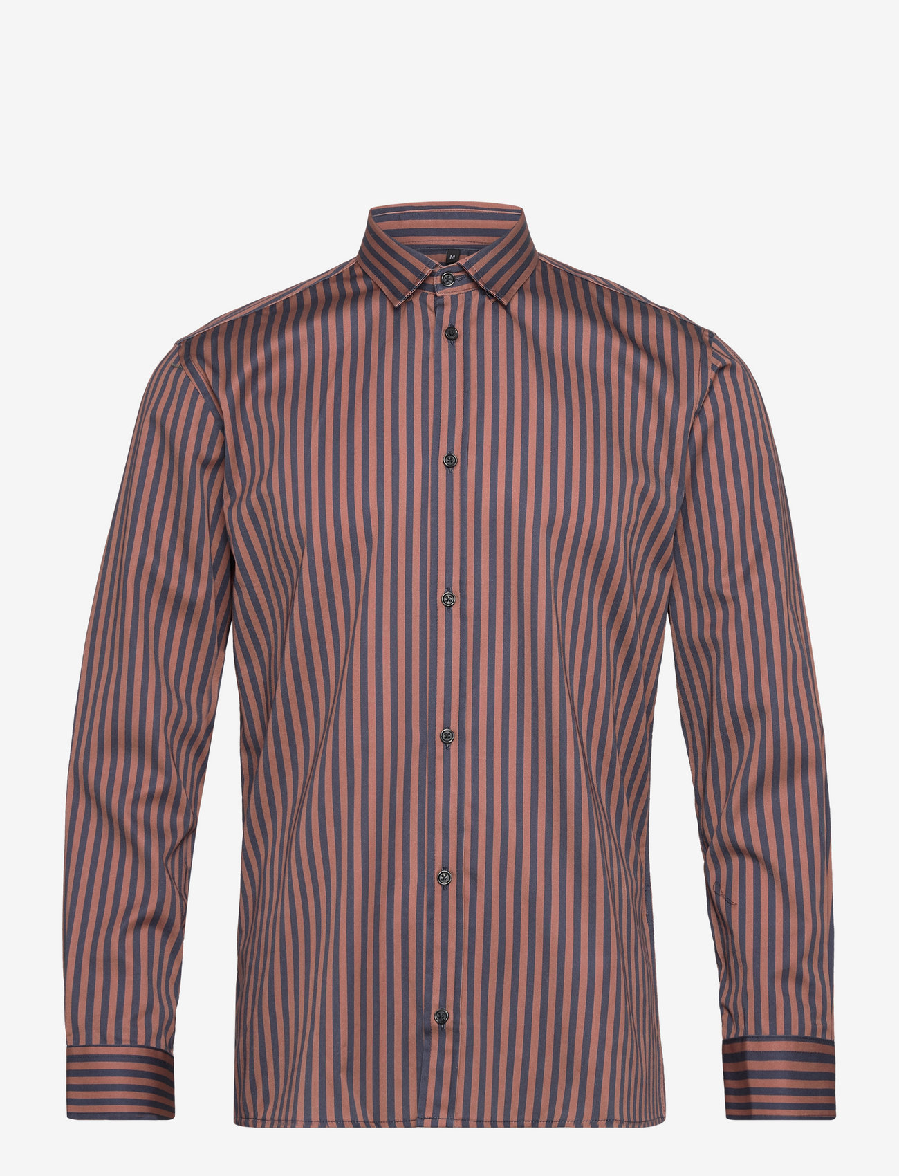 Bruuns Bazaar - Lyx Norman shirt - brown stripe - 0