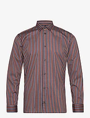 Bruuns Bazaar - Lyx Norman shirt - kontorisärgid - brown stripe - 0