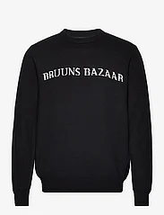 Bruuns Bazaar - SimonBBNouveau knit - megztiniai su apvalios formos apykakle - black - 0