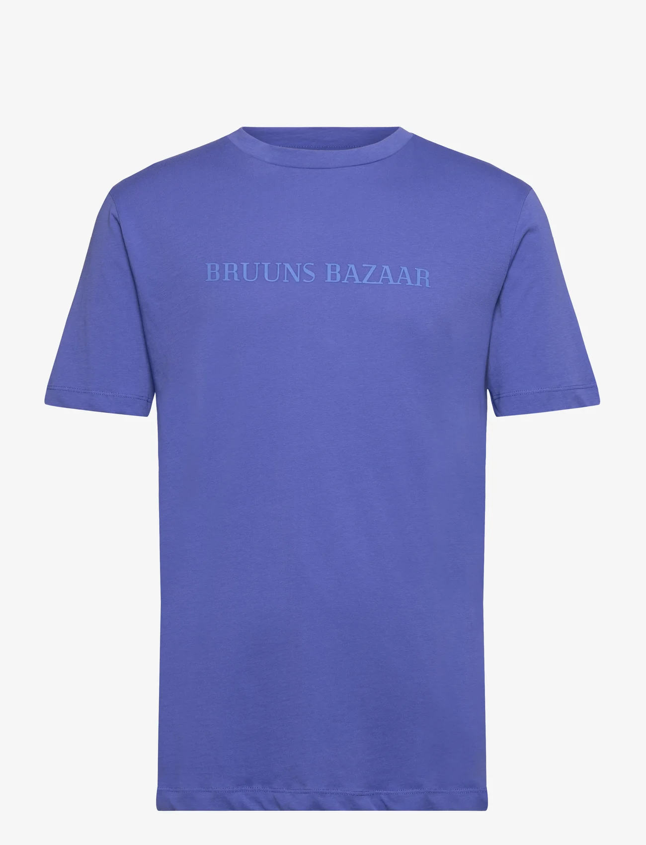 Bruuns Bazaar - GusBBLogo tee - najniższe ceny - dazzling blue - 0