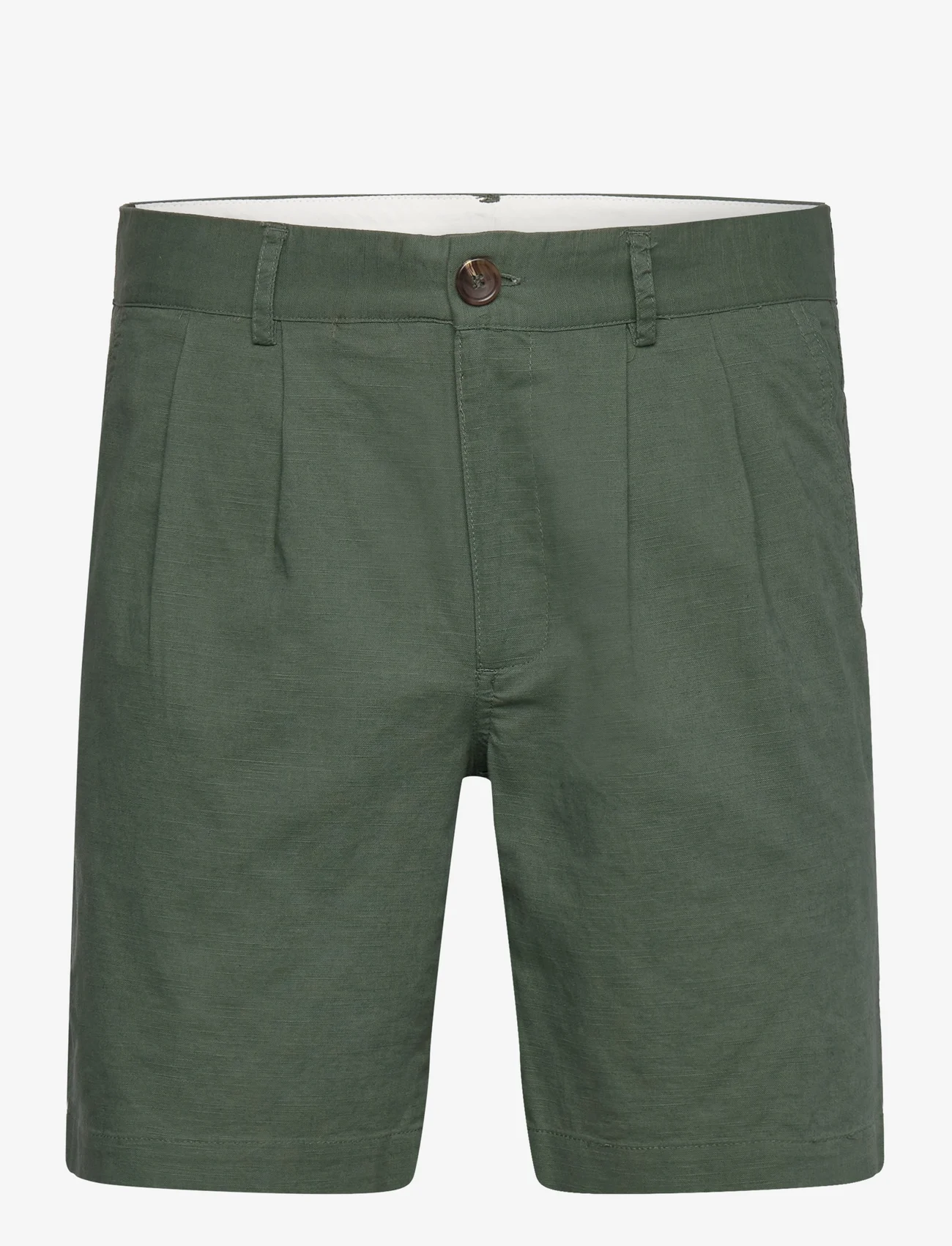 Bruuns Bazaar - LinowBBGermain shorts - leinen-shorts - frosty spruce - 0