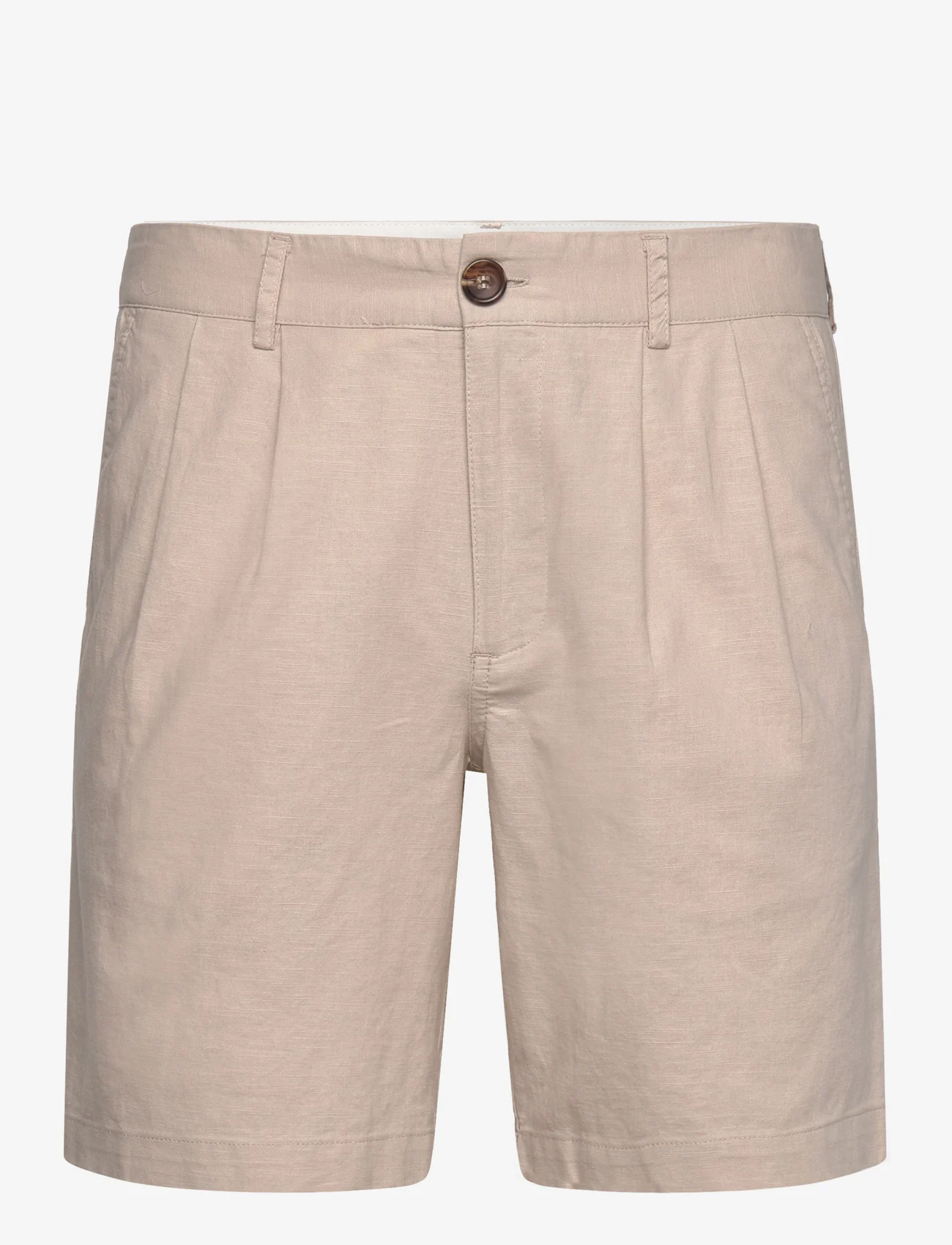Bruuns Bazaar - LinowBBGermain shorts - szorty lniane - irish cream - 0