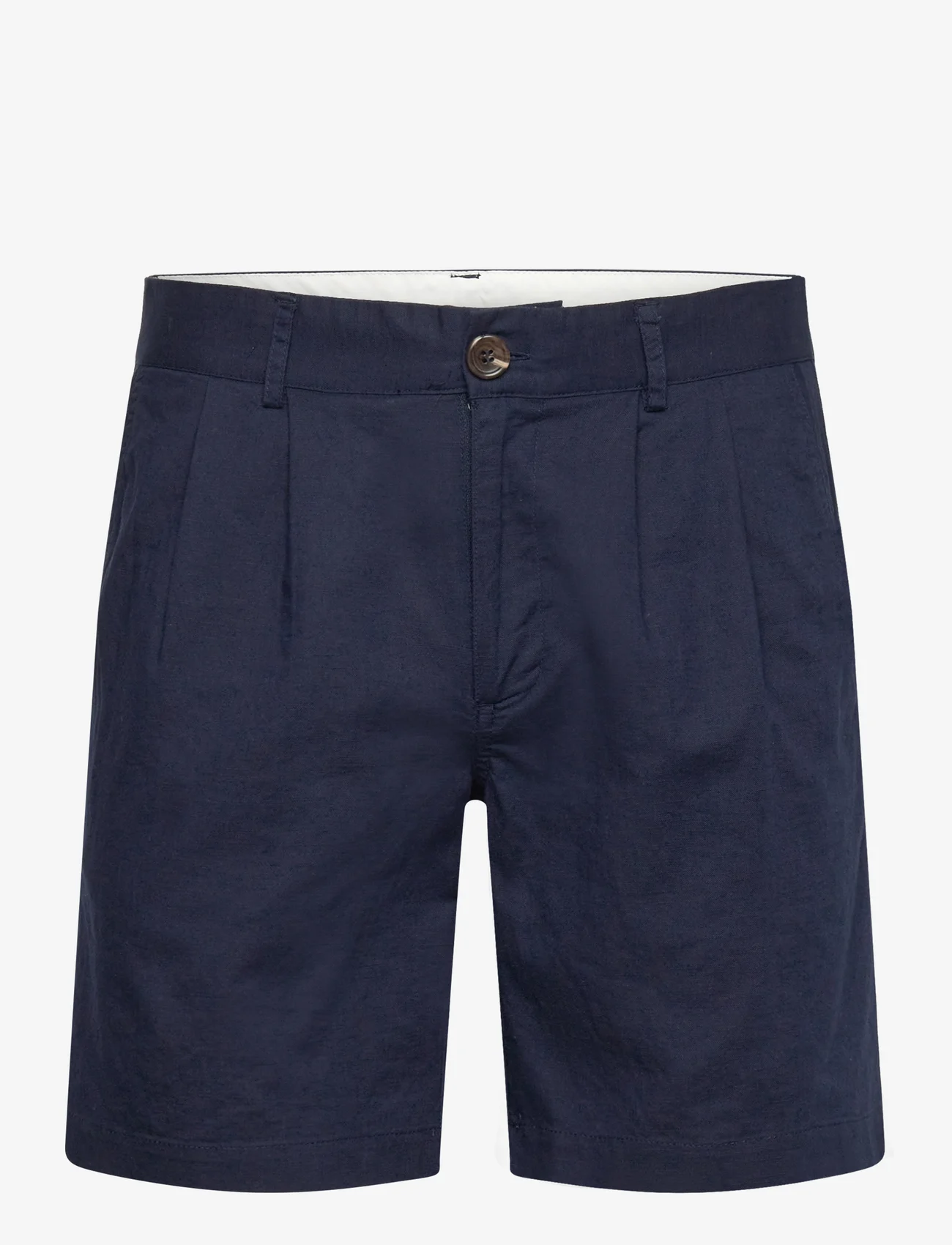 Bruuns Bazaar - LinowBBGermain shorts - leinen-shorts - navy blazer - 0