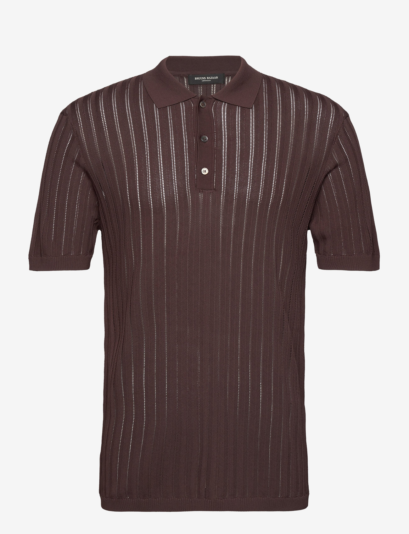 Bruuns Bazaar - RiverBBSaint polo knit - seal brown - 0