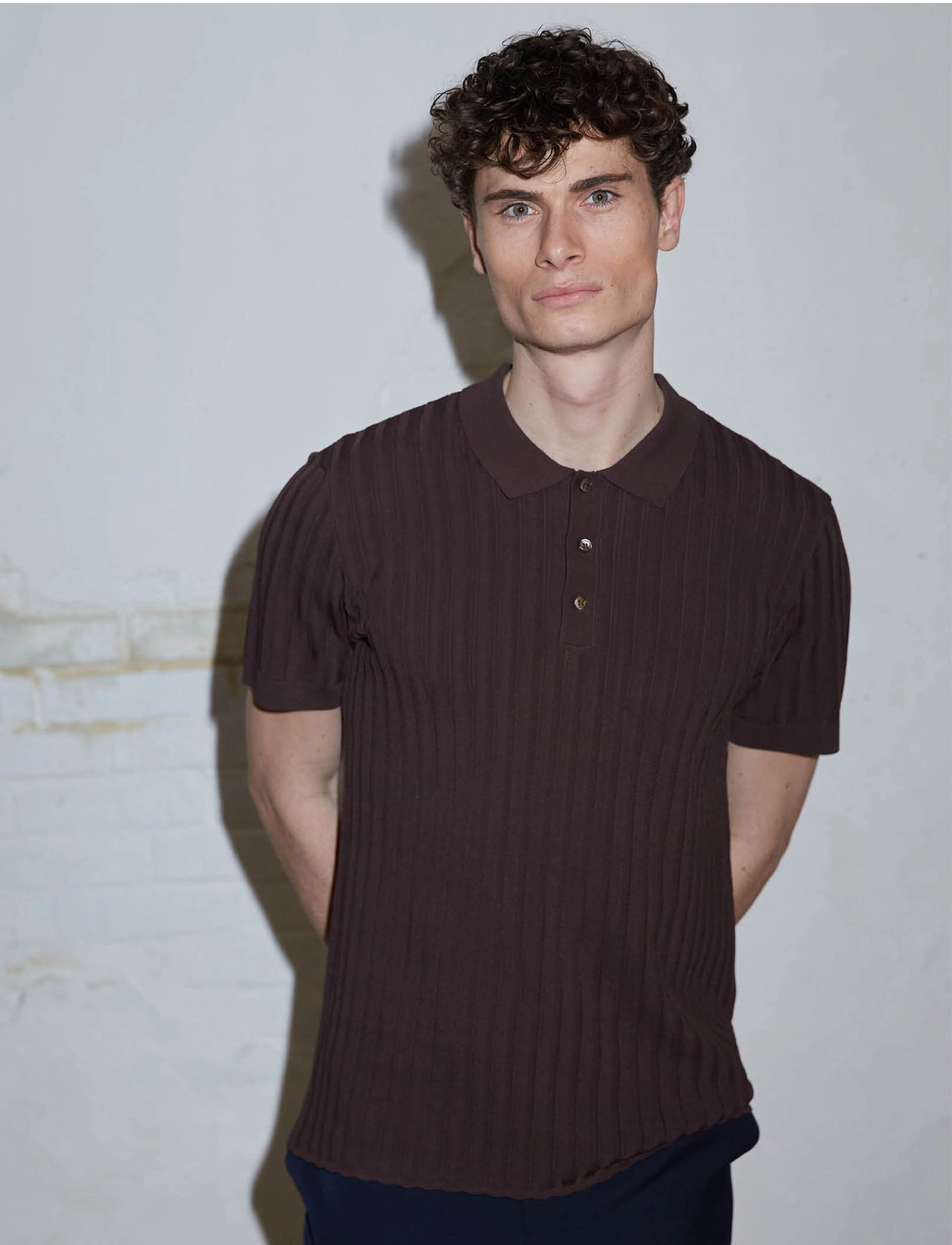 Bruuns Bazaar - RiverBBSaint polo knit - seal brown - 2