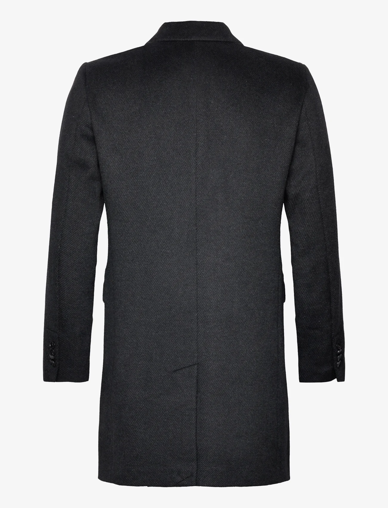 Bruuns Bazaar - FuzzyBBDoubalina coat - vinterjakker - black melange - 1
