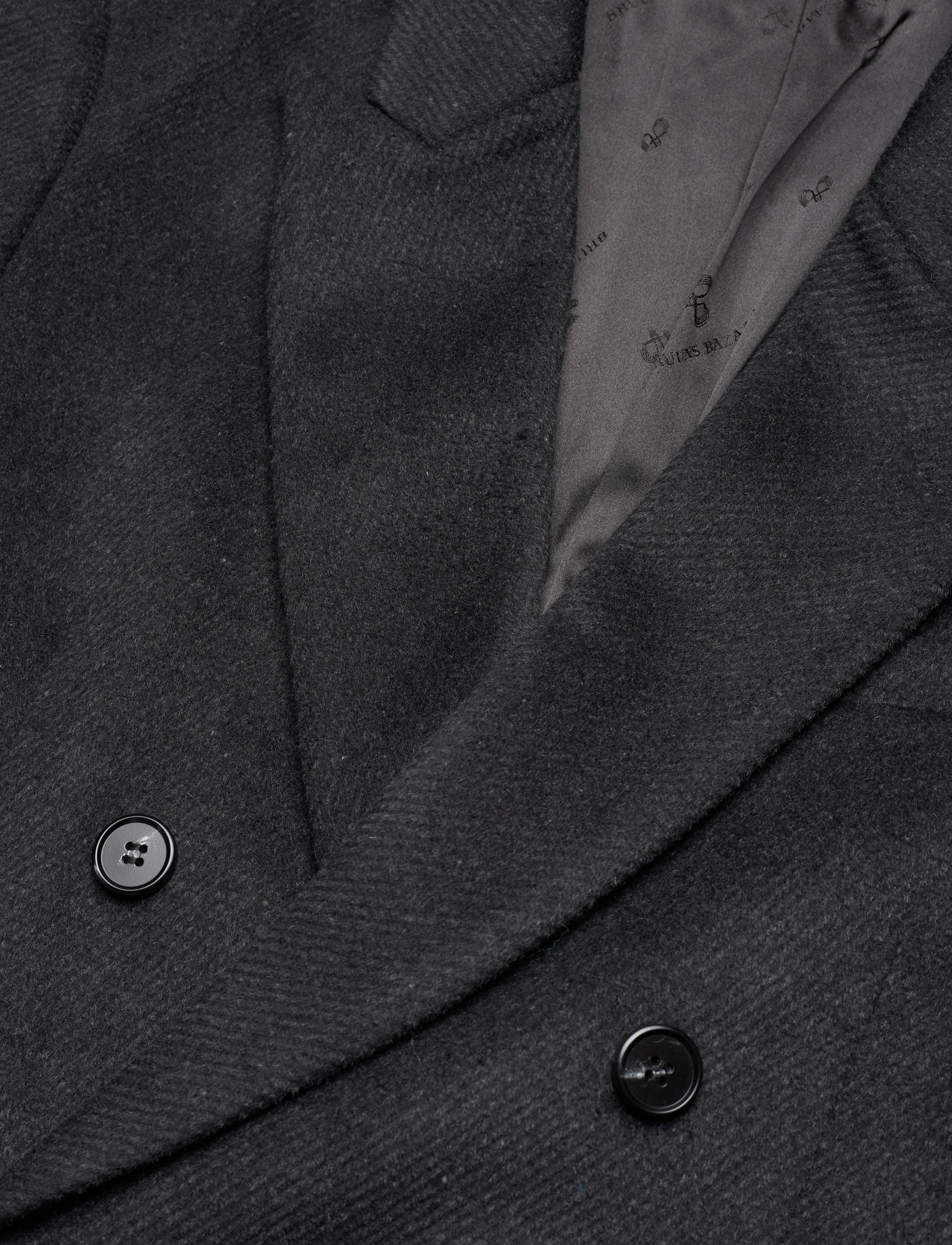 Bruuns Bazaar - FuzzyBBDoubalina coat - black melange - 3