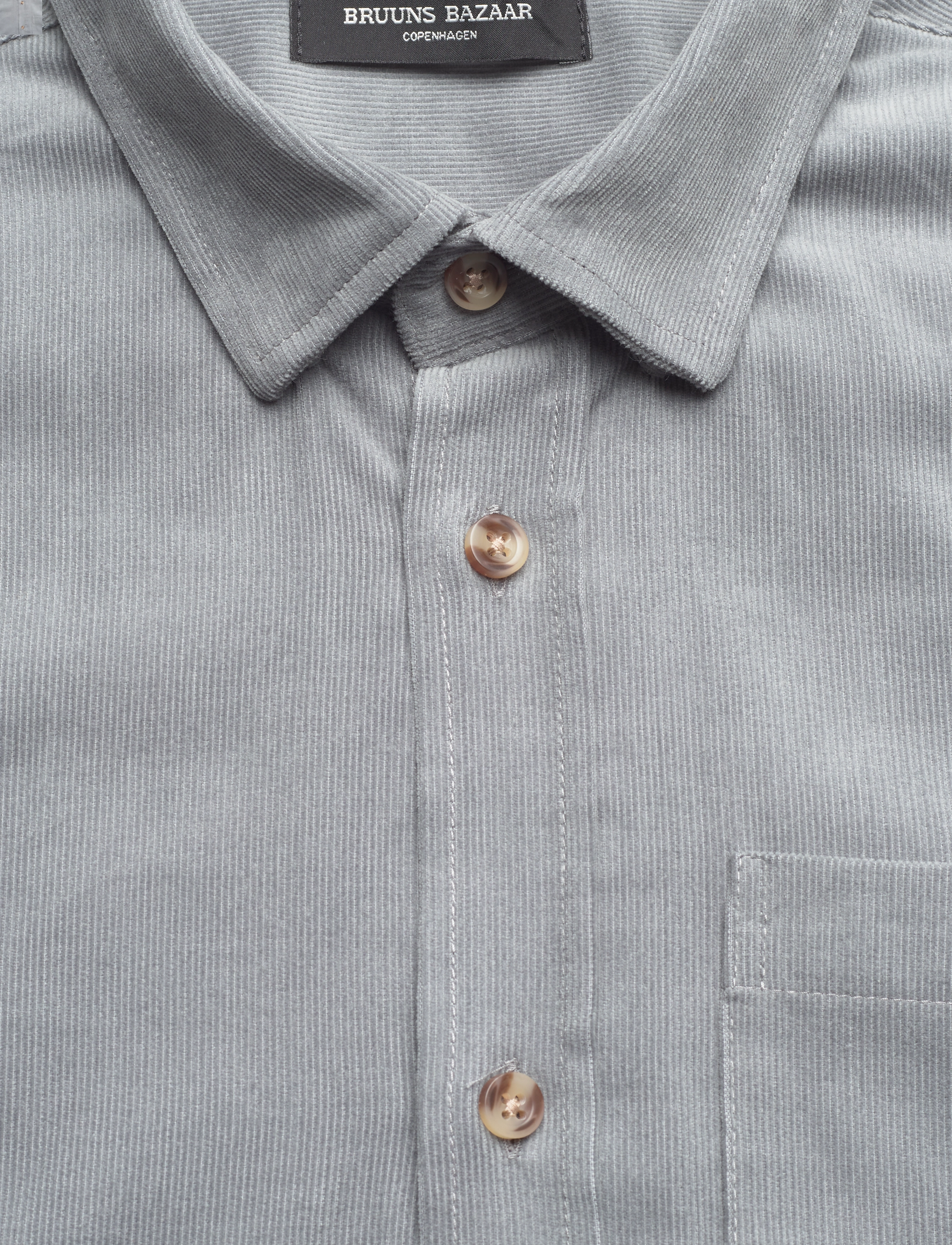 Bruuns Bazaar - CordBBStoke shirt - light grey - 2