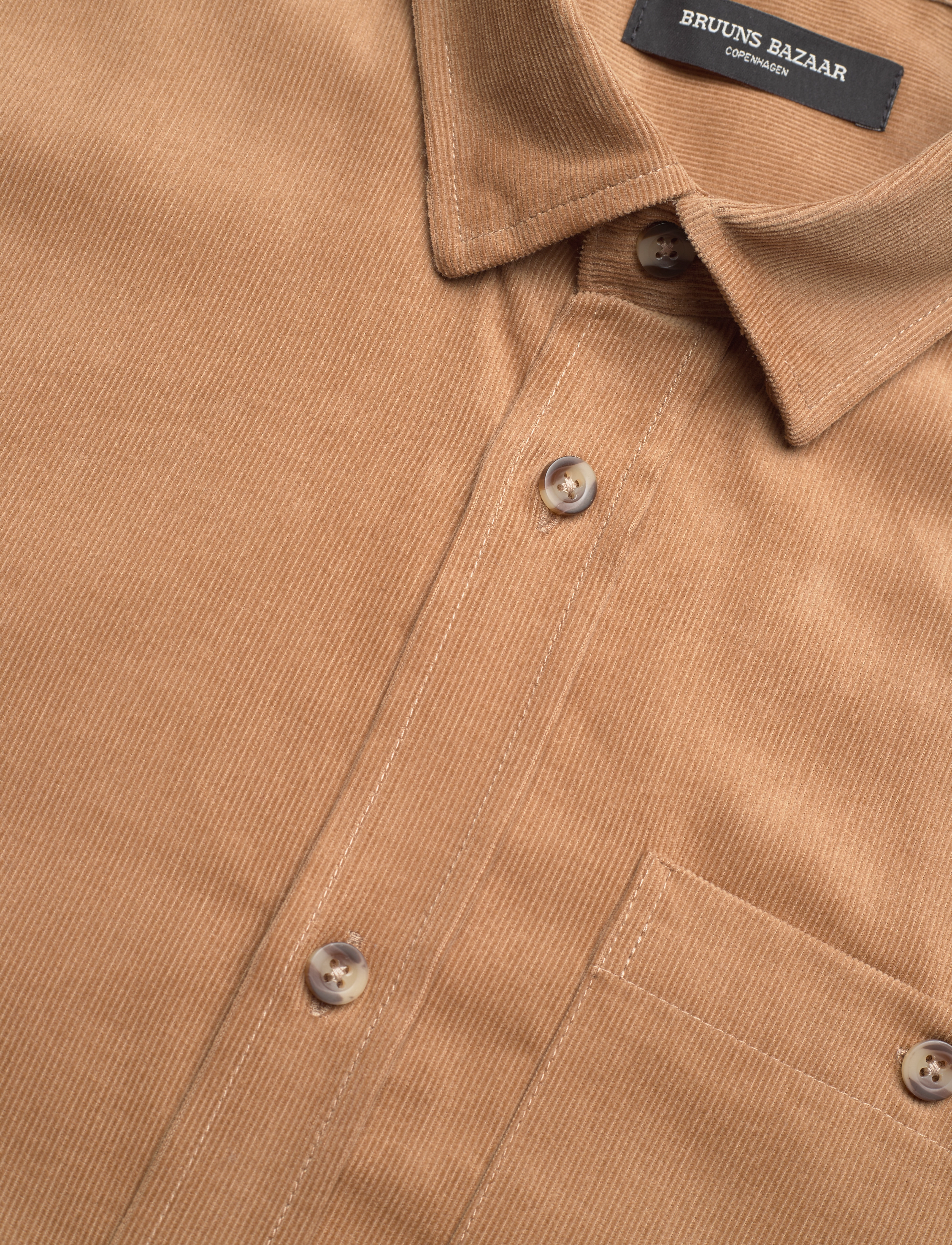 Bruuns Bazaar - CordBBStoke shirt - seal brown - 3