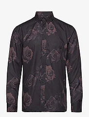 Bruuns Bazaar - WonBBGilly shirt - dalykinio stiliaus marškiniai - brown flower - 0