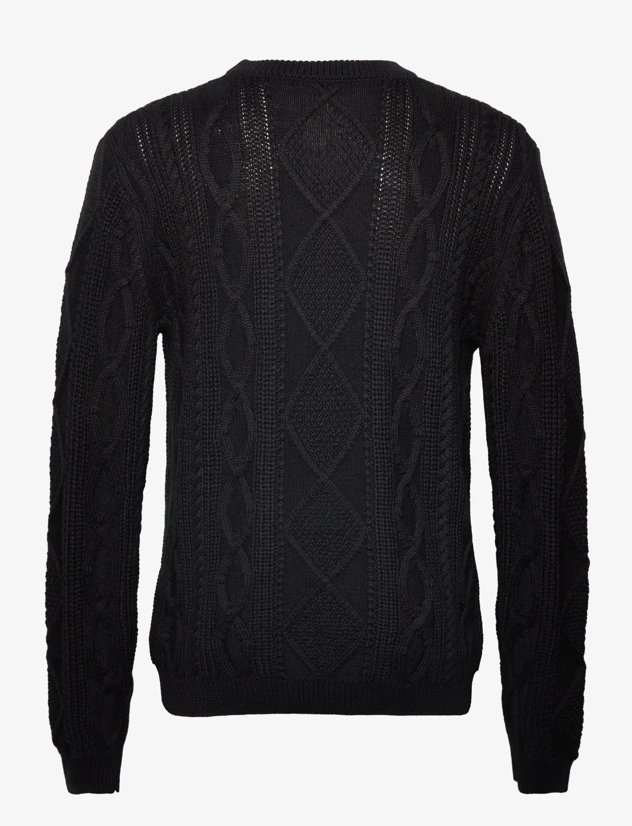 Bruuns Bazaar - RaymondBBCable knit - adījumi ar apaļu kakla izgriezumu - black - 1